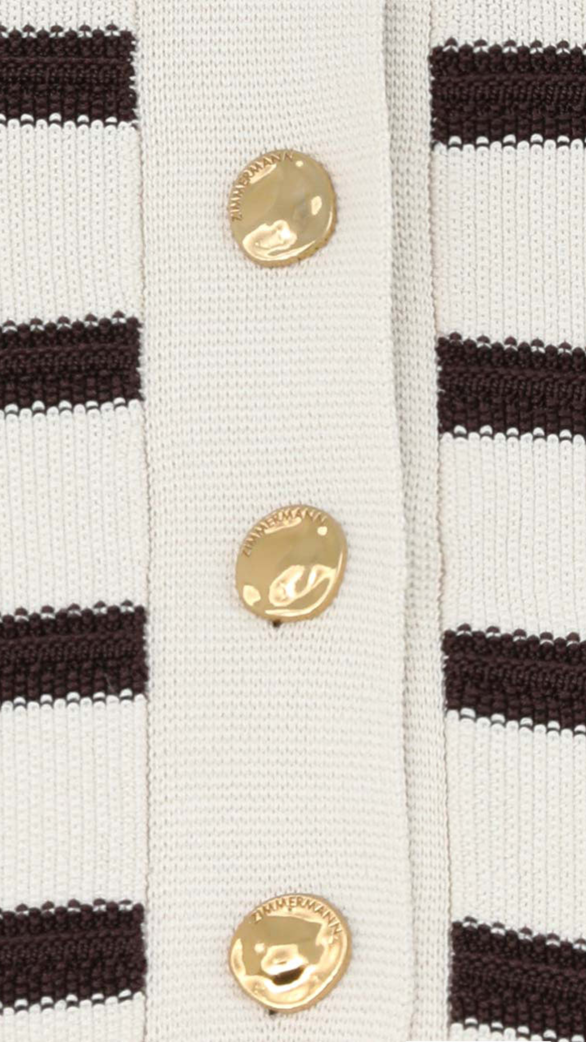 Zimmermann Illuminate Stripe Polo in Cream