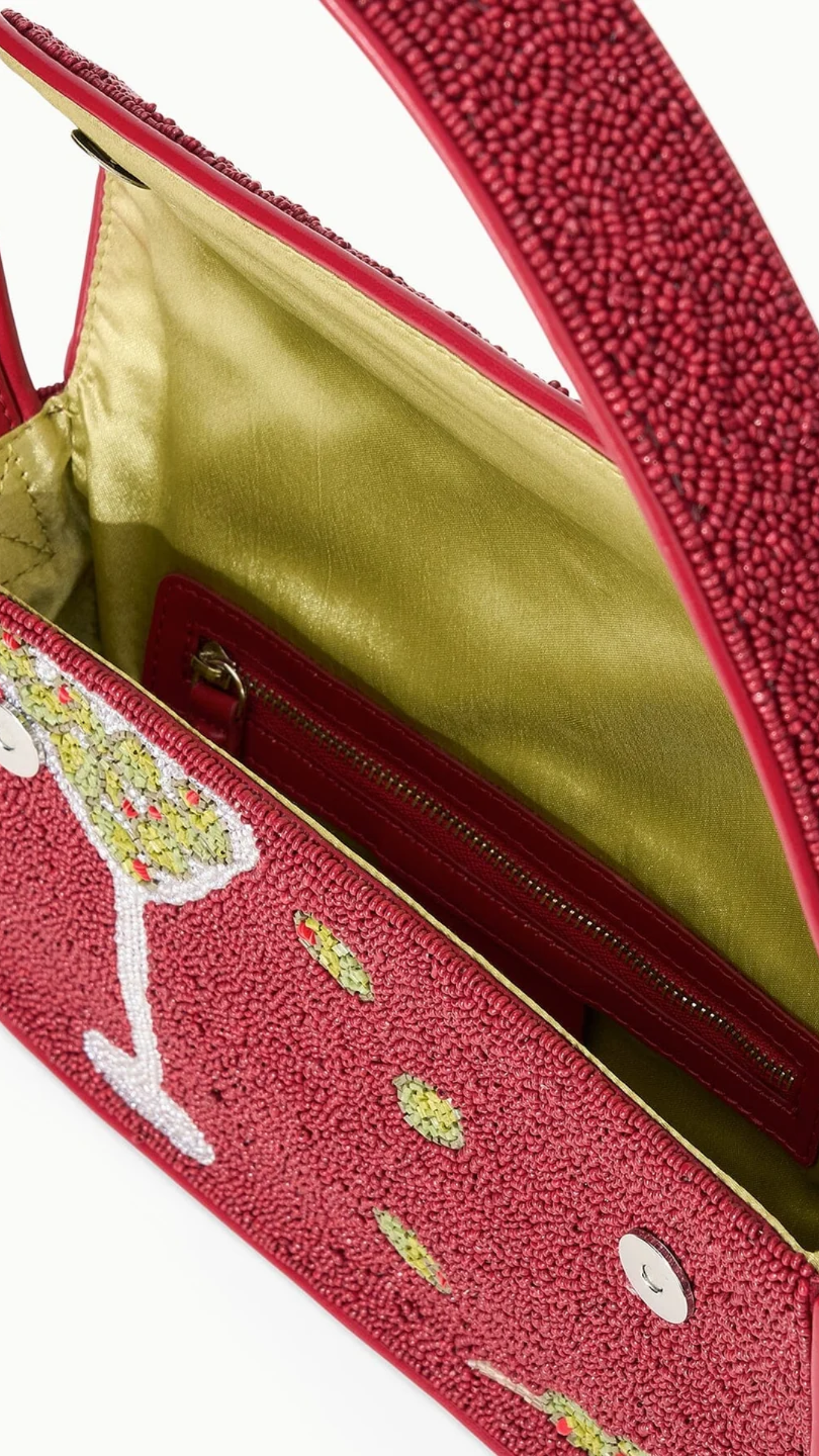 Staud Tommy Beaded Martini Bag in Extra Dirty