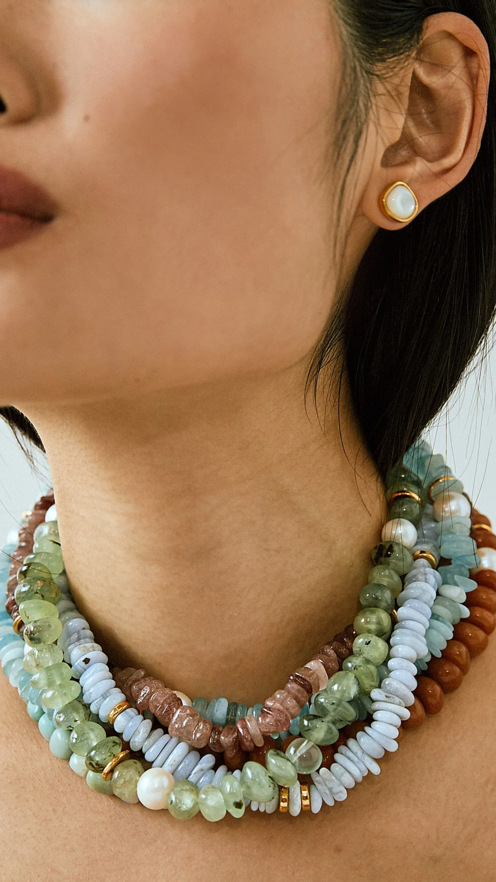 Lizzie Fortunato Bay Studs In Mother-of-pearl