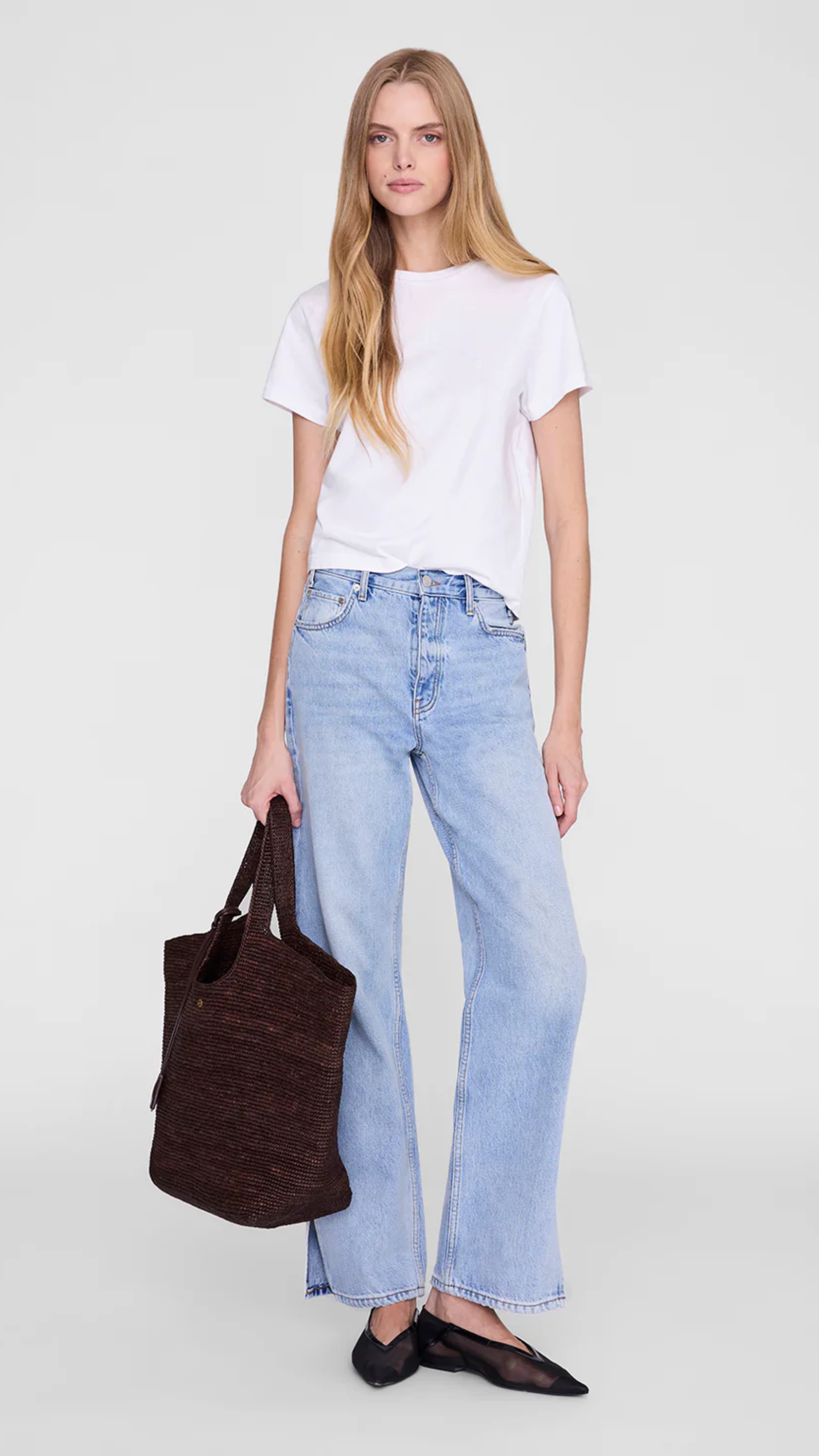 Anine Bing Shelley Tee in White