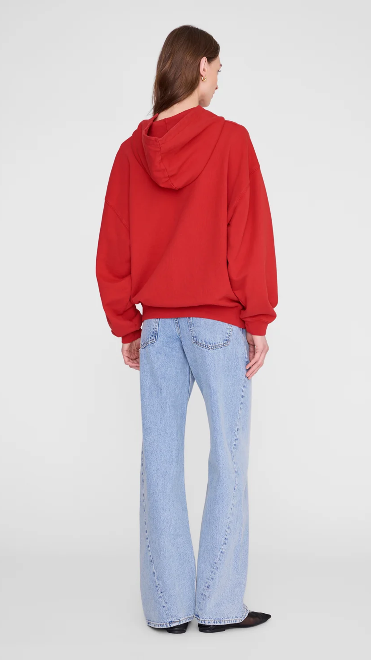 Anine Bing Harvey Sweatshirt in Tango Red