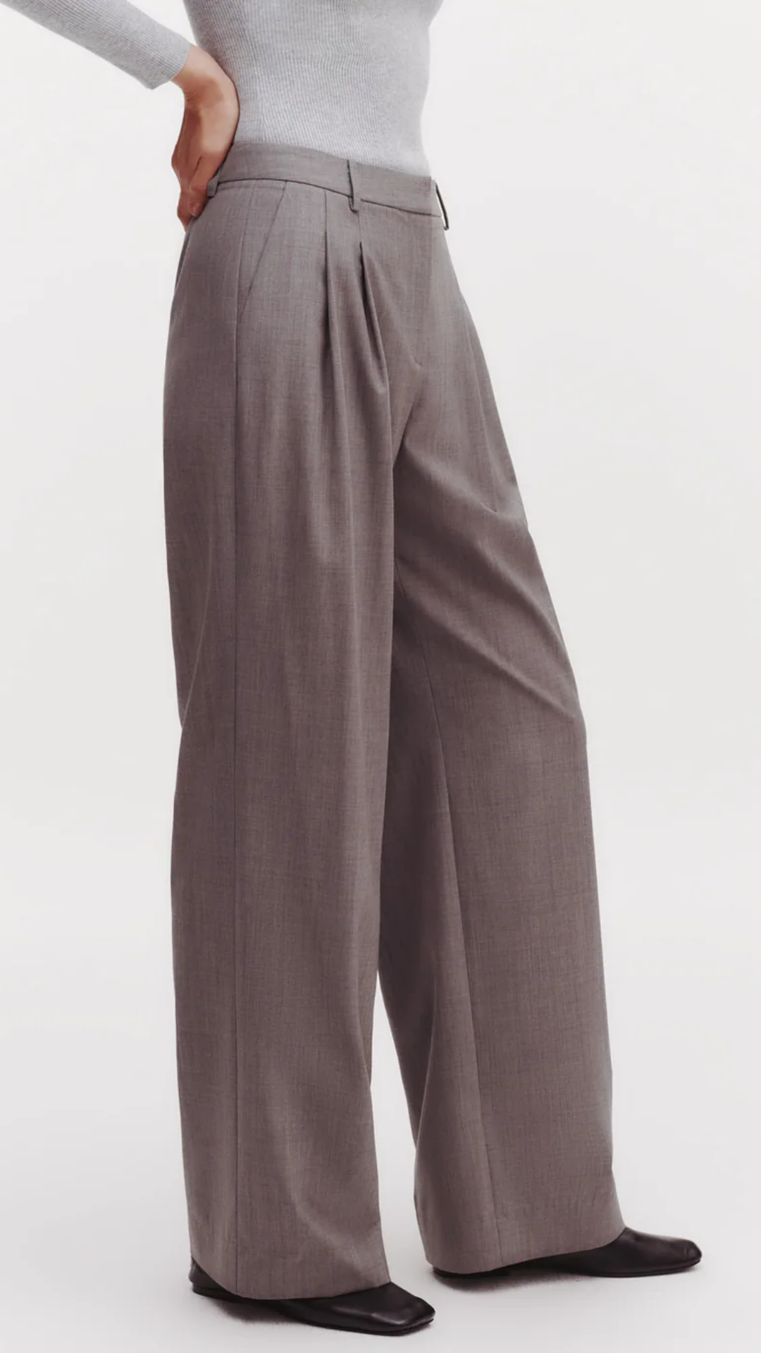 TWP Sulli Pant in Medium Heather Grey