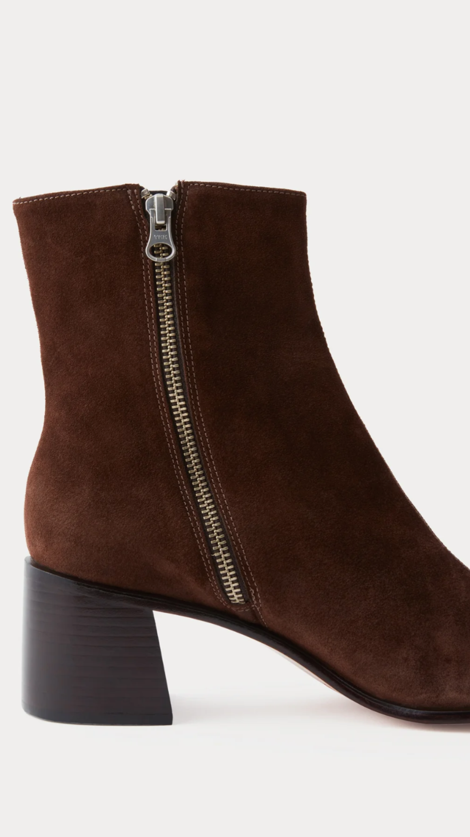 Rachel Comey Sugar Bootie in Dark Chocolate Suede