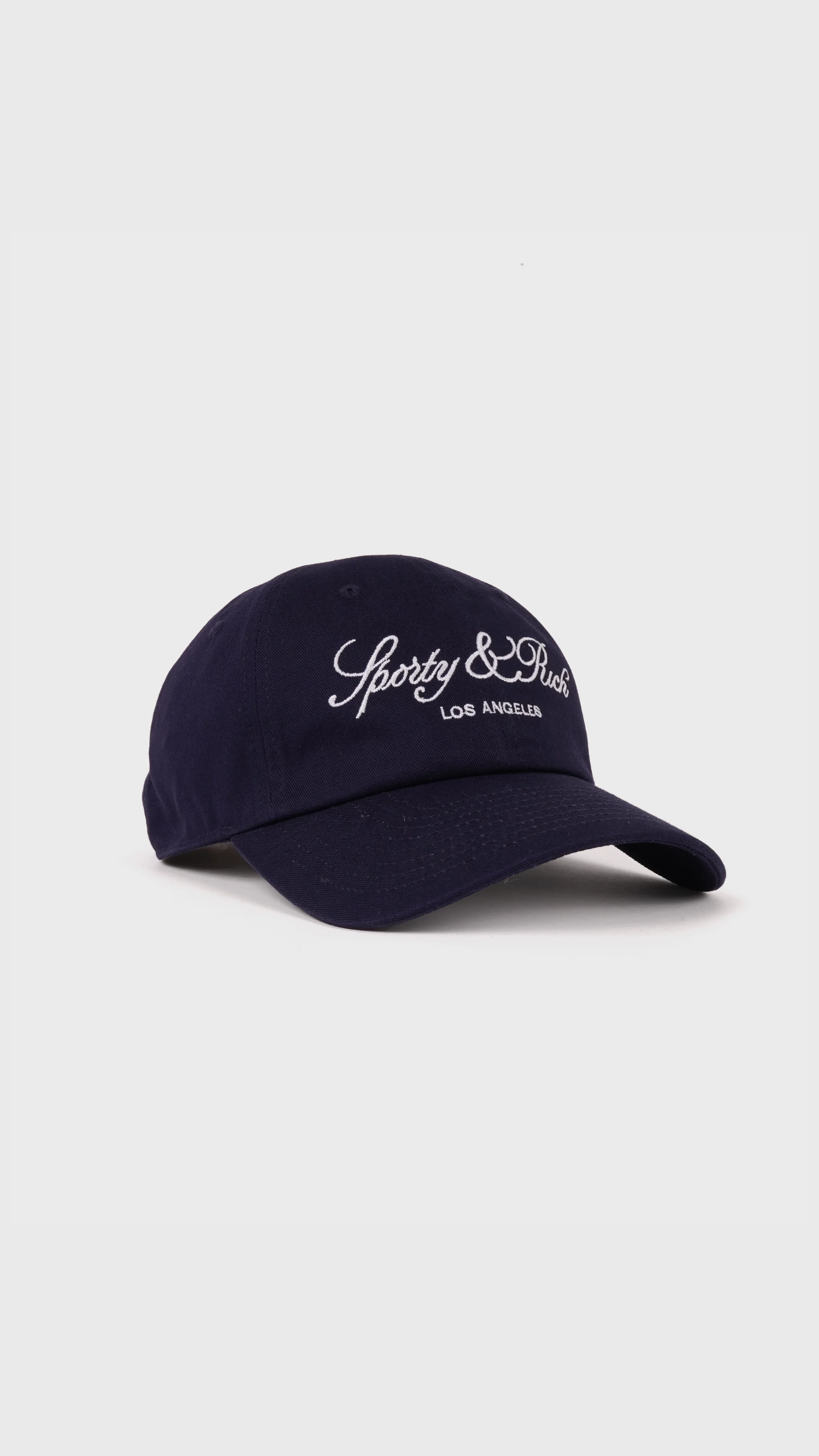 Sporty & Rich Vendome LA Hat in Navy/White