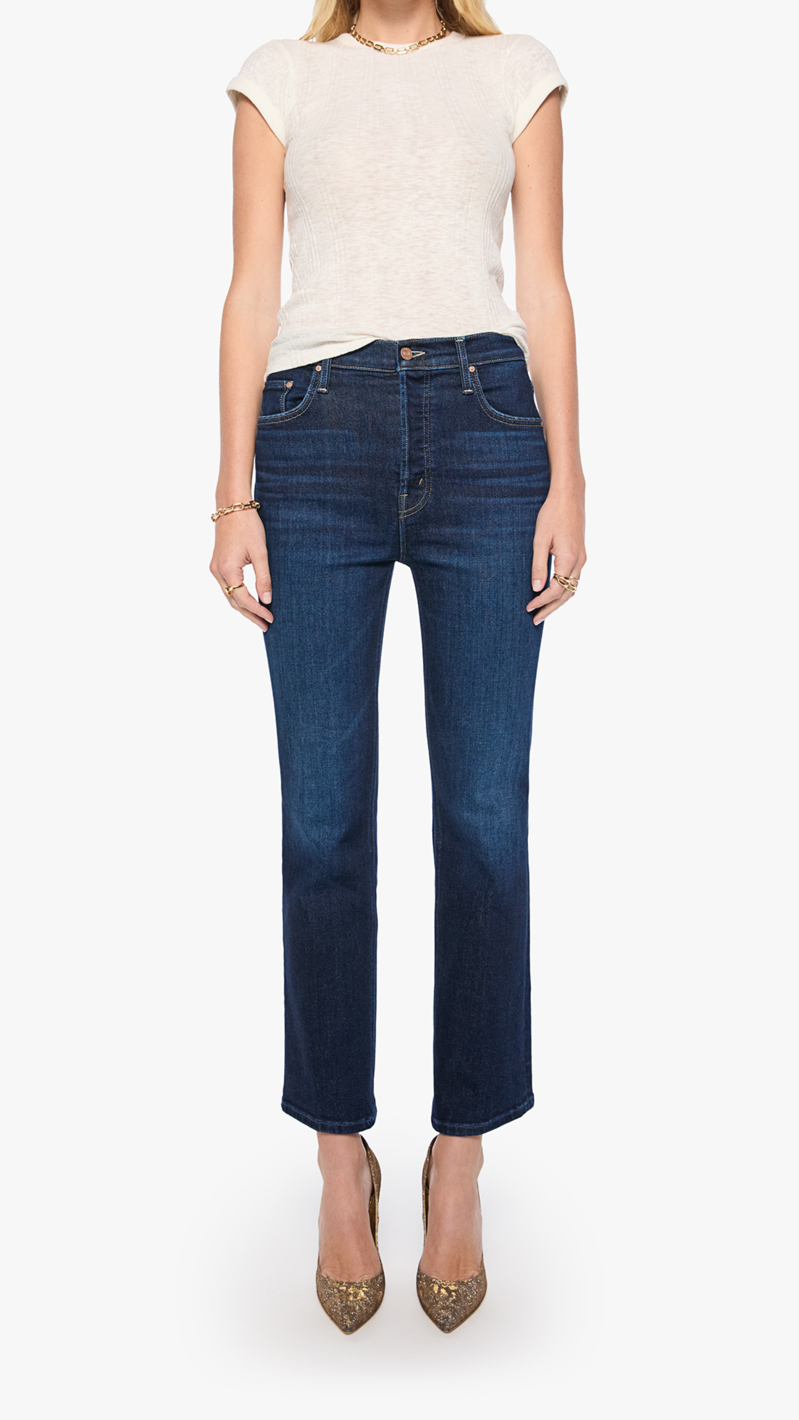 MOTHER The Tripper Flood Jean in Hard Stop Honey