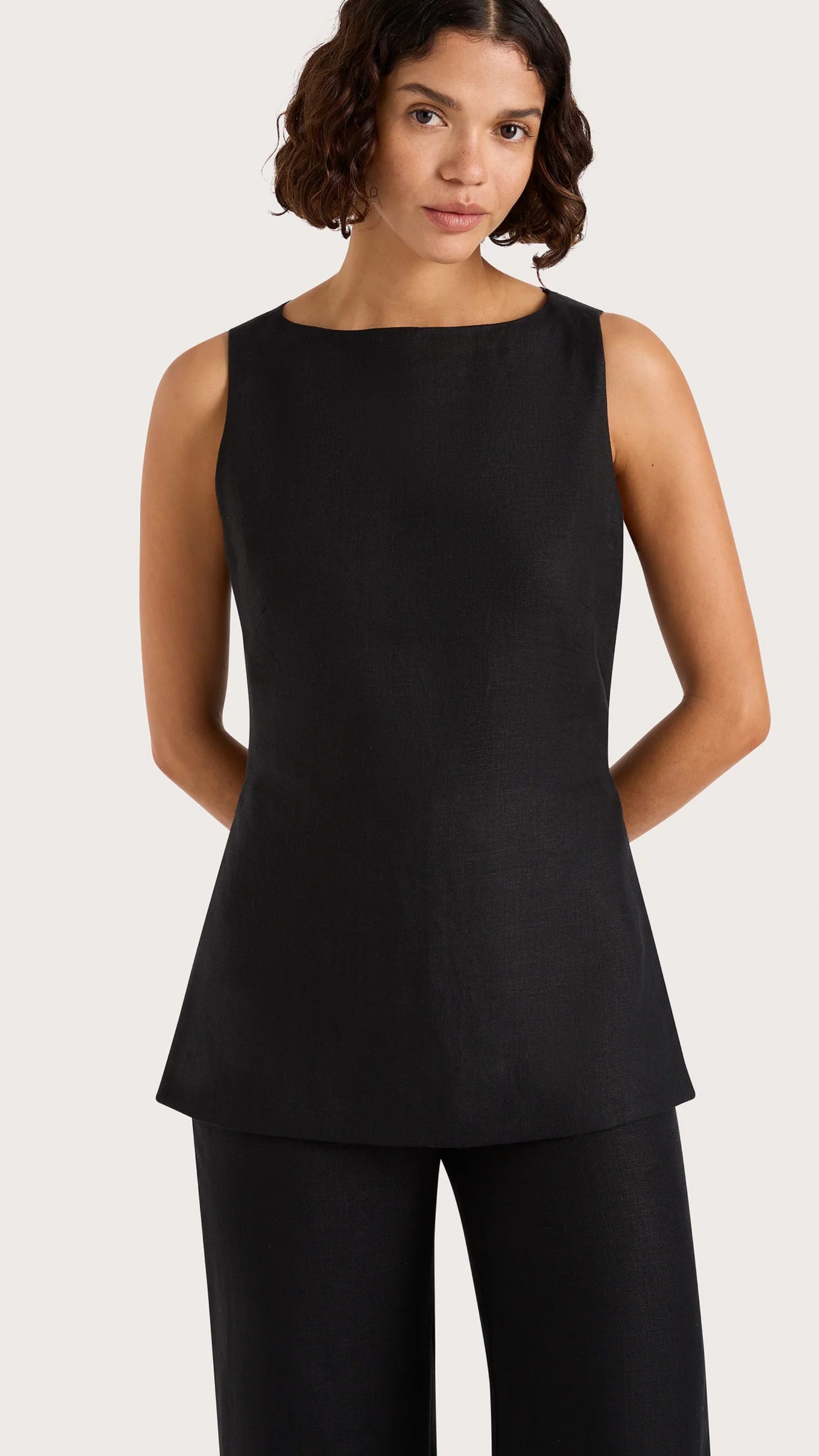 Faithfull Joan Sleeveless Top in Black