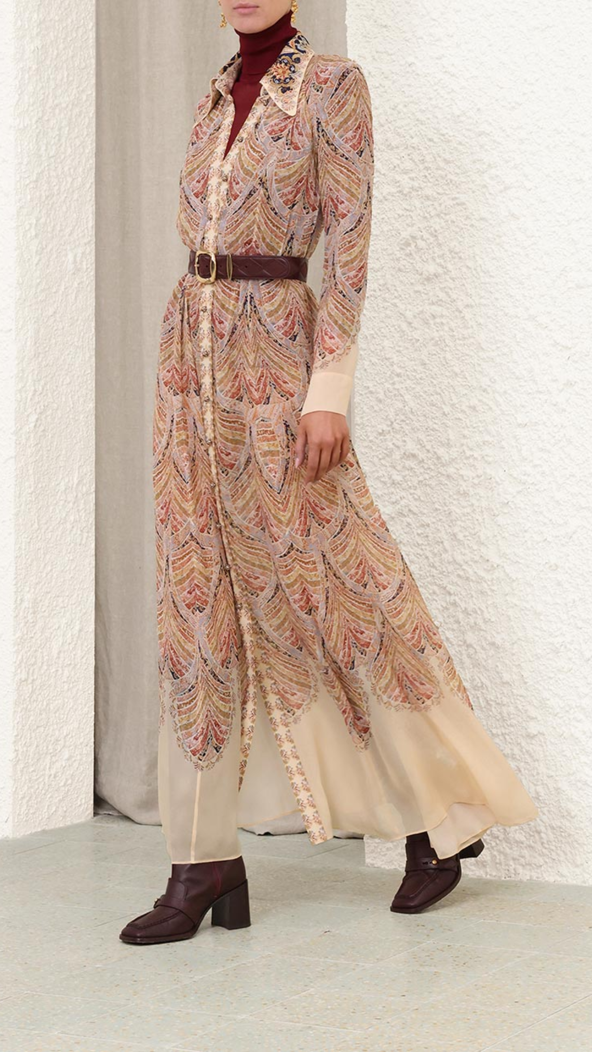 Zimmermann Valiant Shirt Dress in Deco Multi