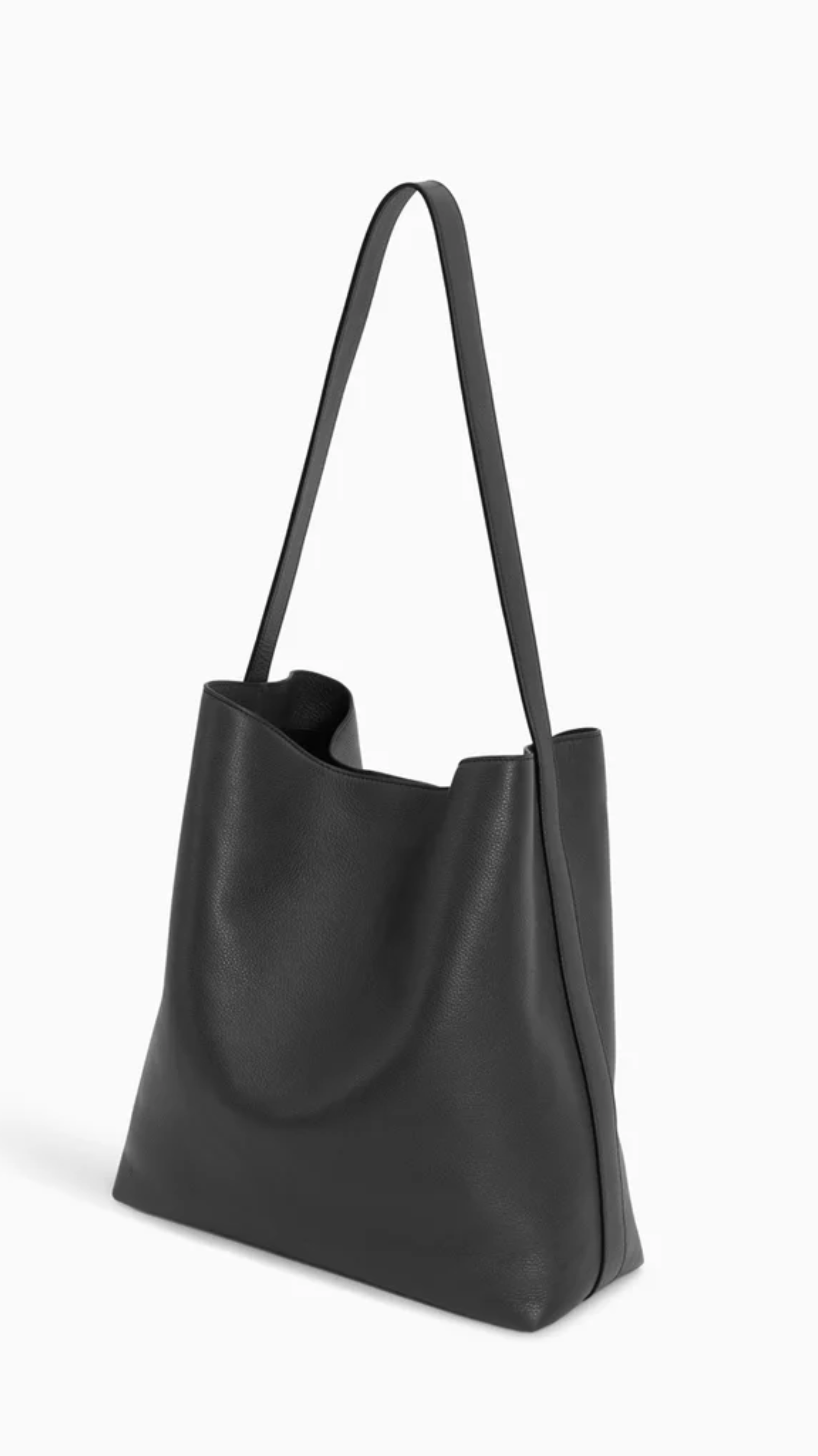 Aesther Ekme Sac Supple Tote in Black Grain