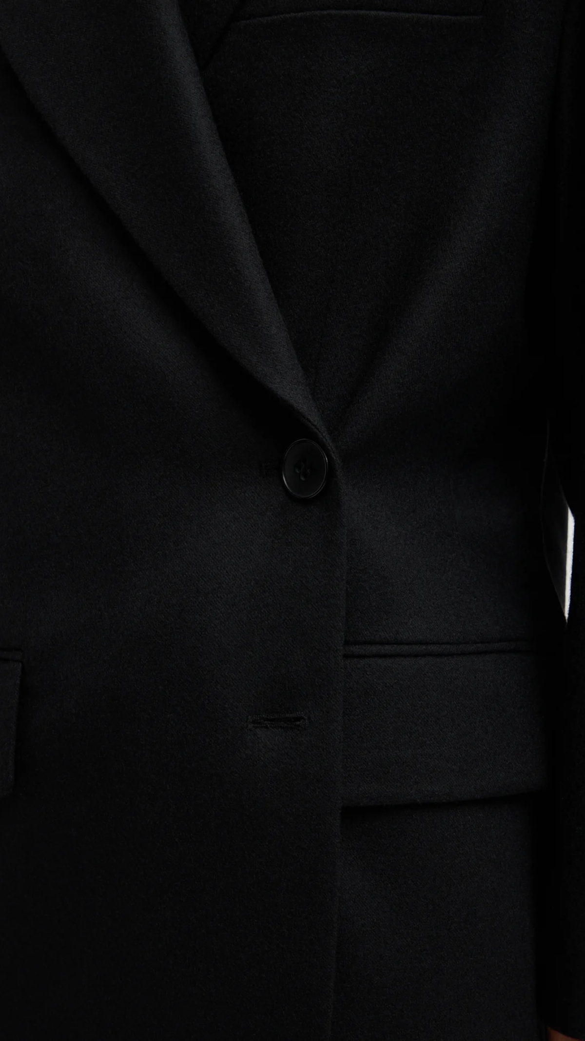Tibi Cashmere Suiting Liam Blazer in Black