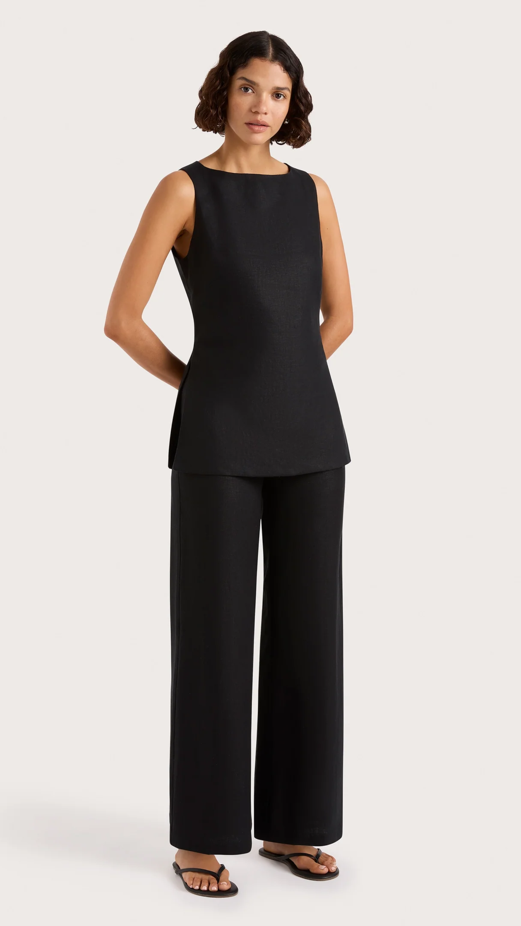 Faithfull Joan Sleeveless Top in Black