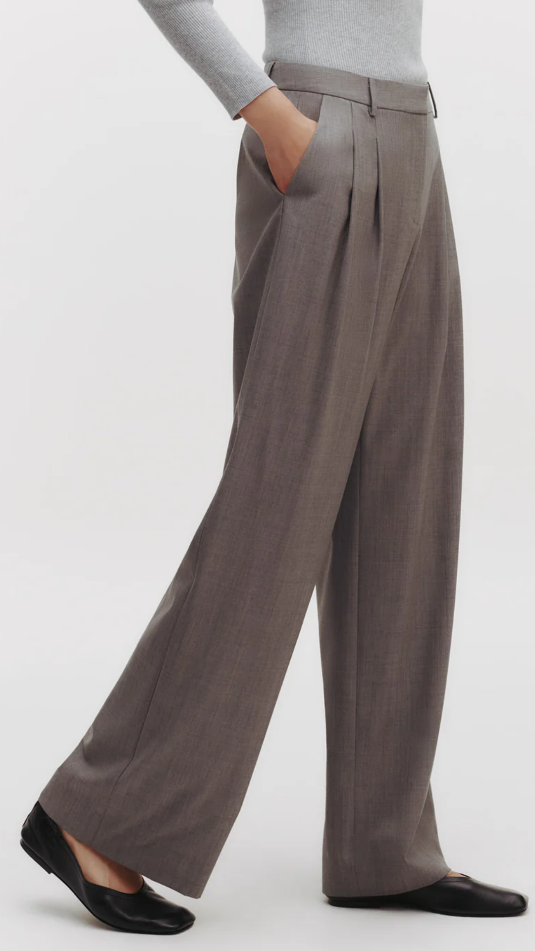 TWP Sulli Pant in Medium Heather Grey