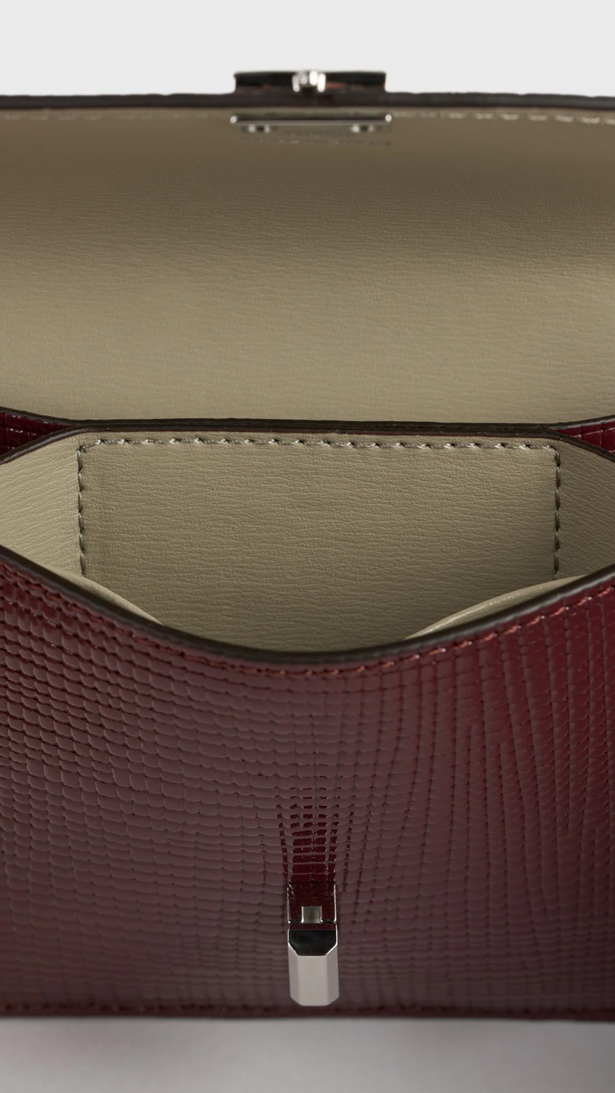 Toteme T-lock Palmellato-Patent Cardholder in Cherry
