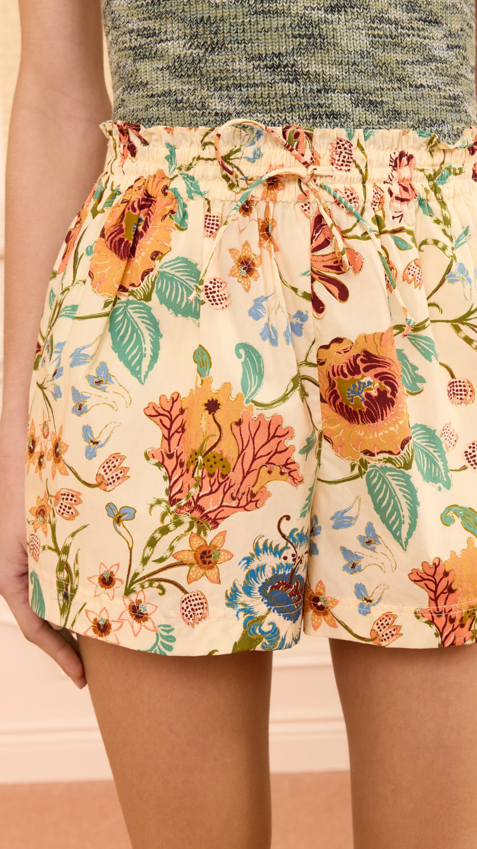 Ulla Johnson Marnie Cotton Shorts in Abalone