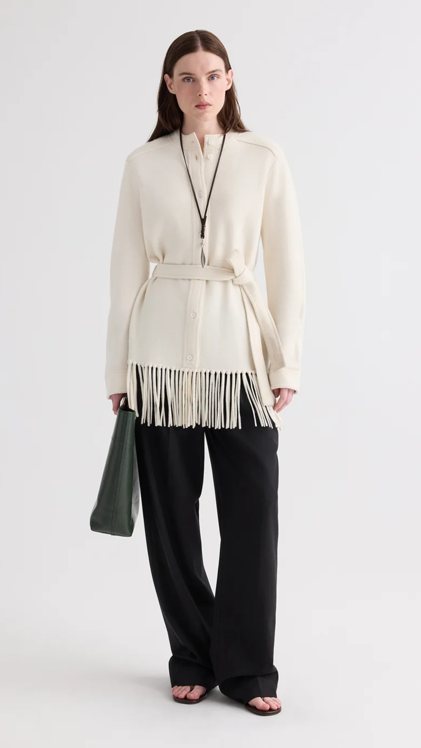 TWP Thea Italian Cashmere Jacket in Ivory