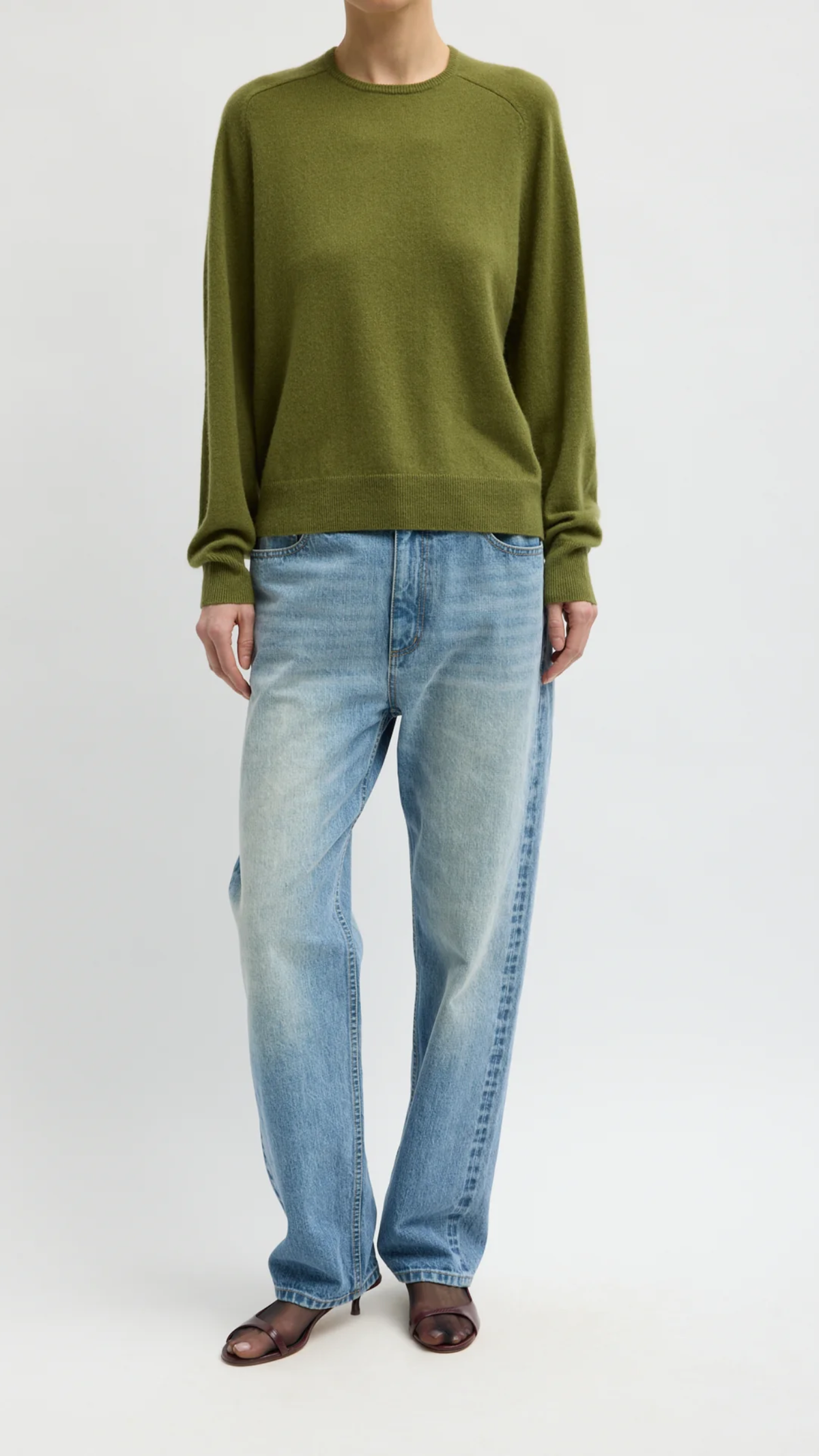 Tibi Feather Weight Cashmere Crewneck Sweater