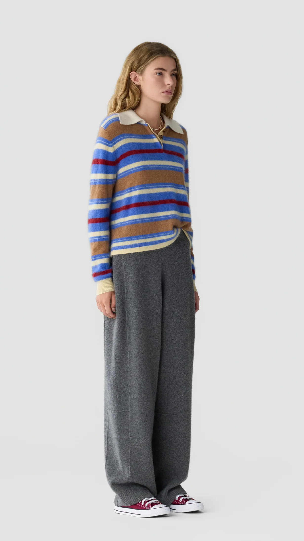 Guest in Residence Felted Barrel Pant in Charcoal