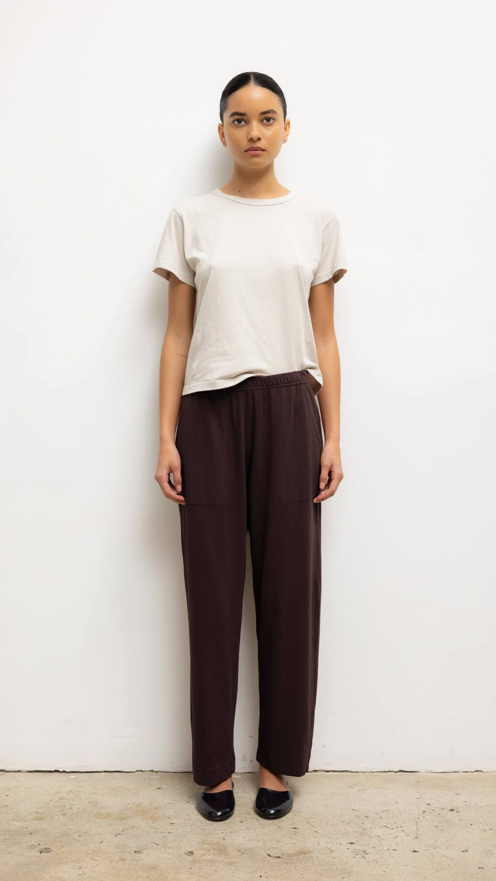 LESET Margo Tapered Pocket Pant in Chocolate