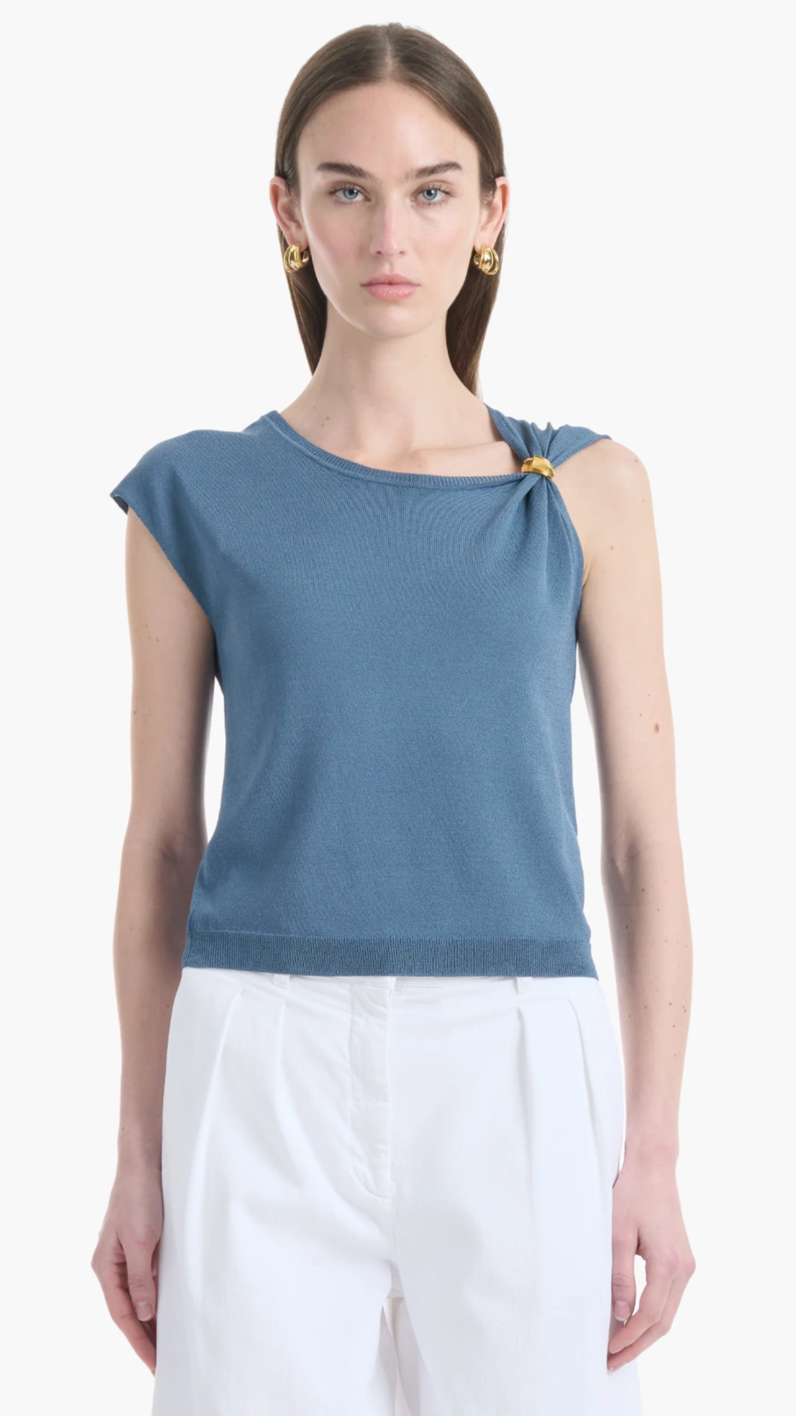 Altuzarra Rinaldi Top in Ash Blue