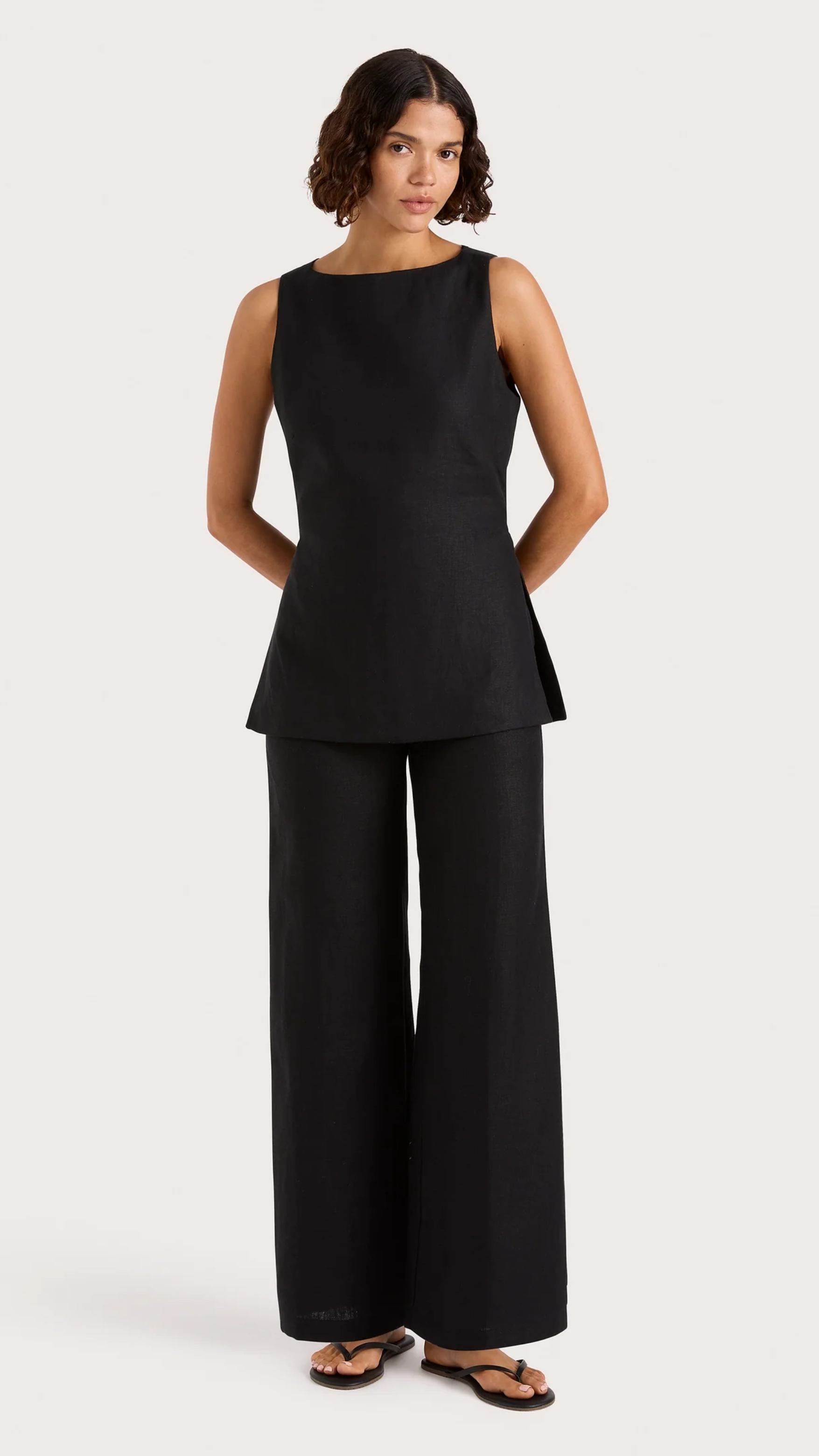 Faithfull Joan Sleeveless Top in Black