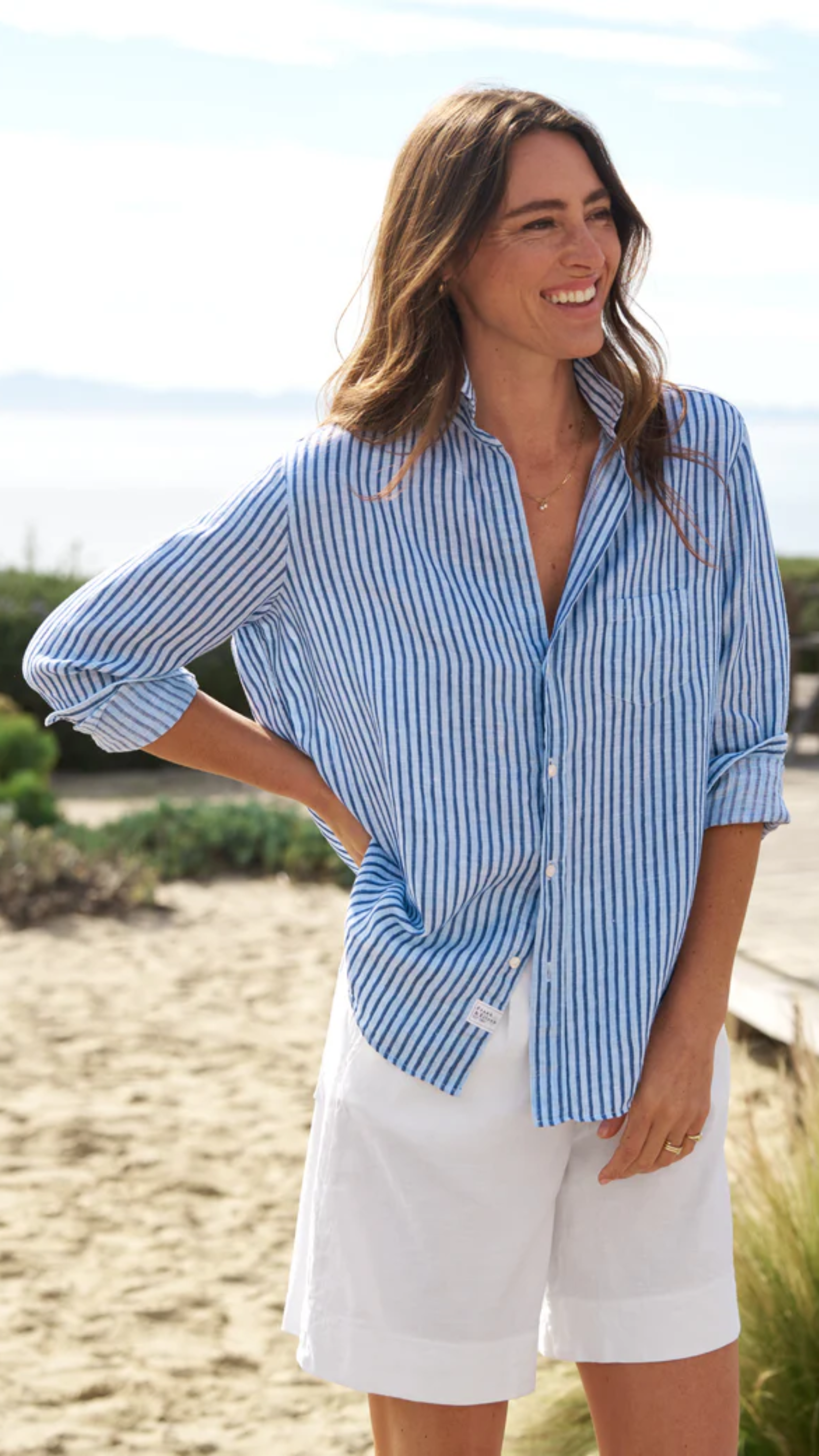 Frank & Eileen Eileen Italian Classic Linen Relaxed Button Up