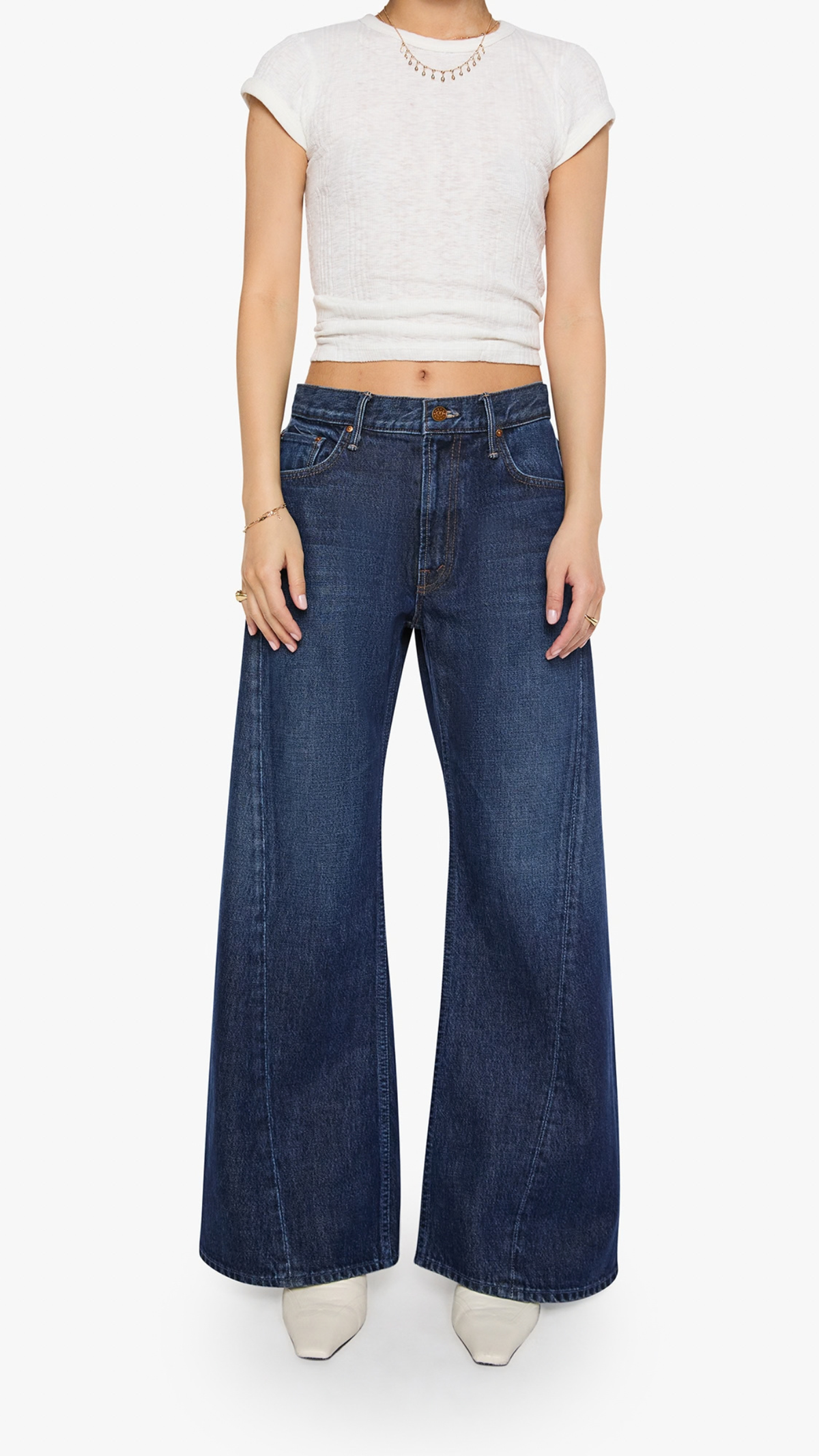 MOTHER Lil Lemon Twist Sneak Jean in Fresh Squeezed