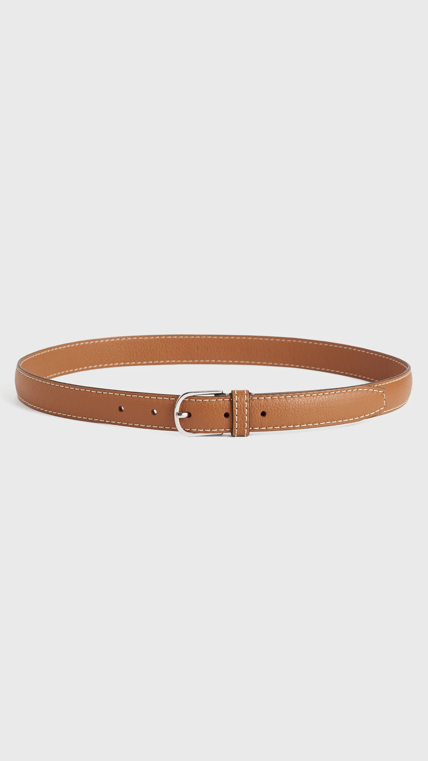Toteme Slim Trouser Leather Belt in Tan