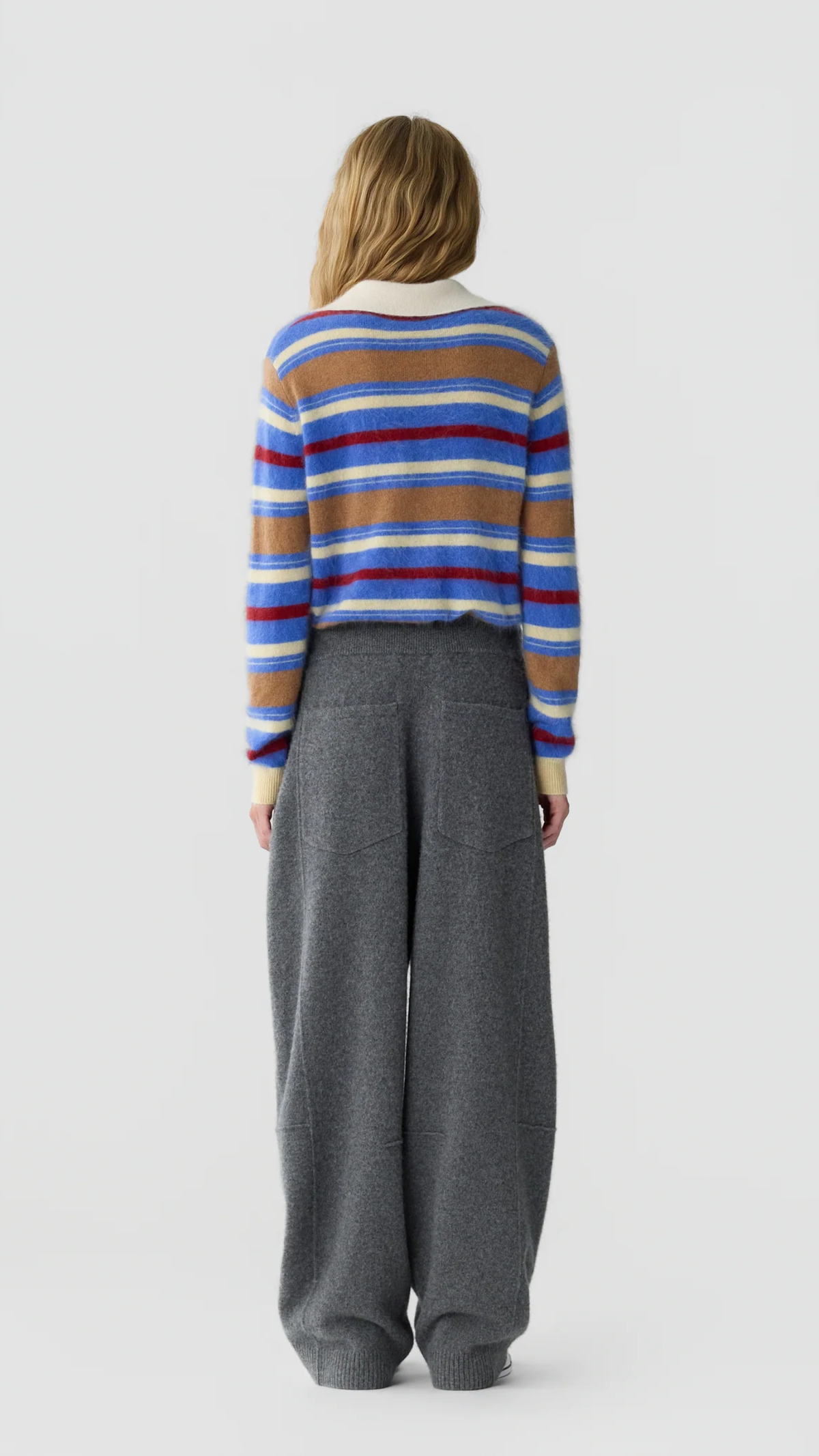 Guest in Residence Felted Barrel Pant in Charcoal