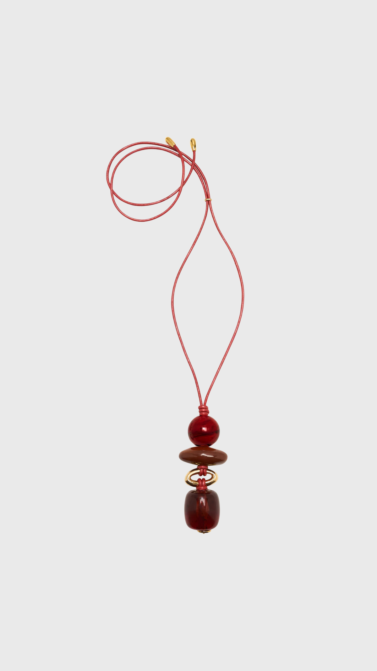 Lizzie Fortunato Museo Cord II Necklace In Bordeaux