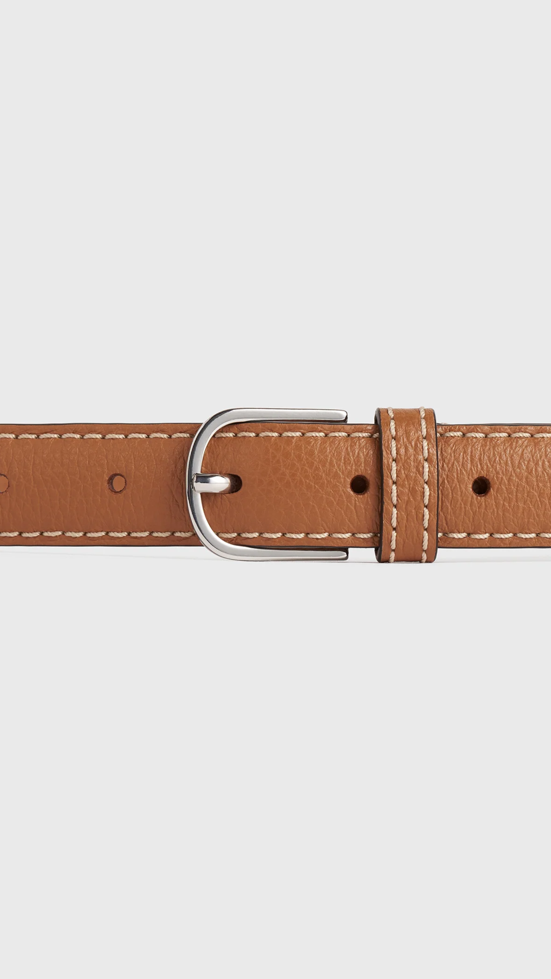 Toteme Slim Trouser Leather Belt in Tan