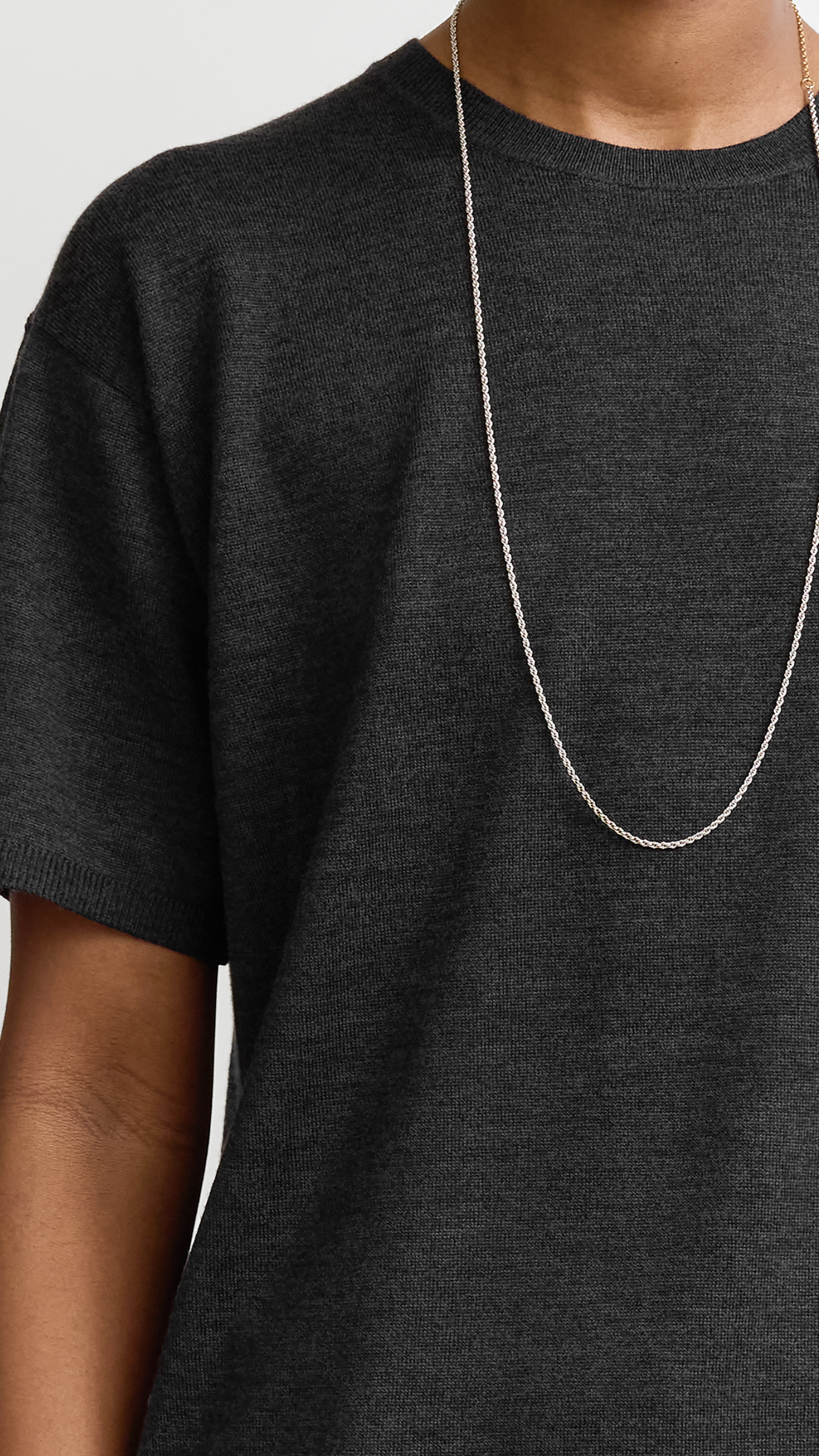 Toteme Knit Tee in Charcoal