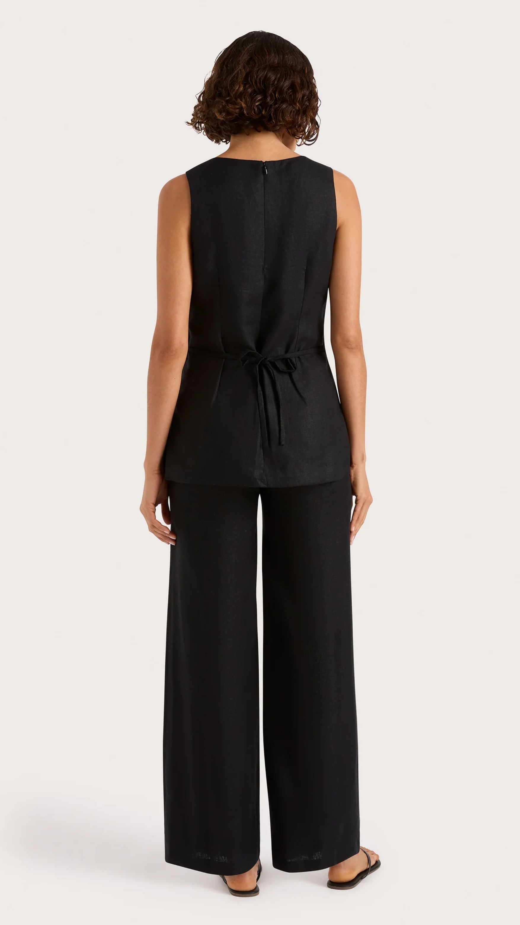 Faithfull Joan Sleeveless Top in Black