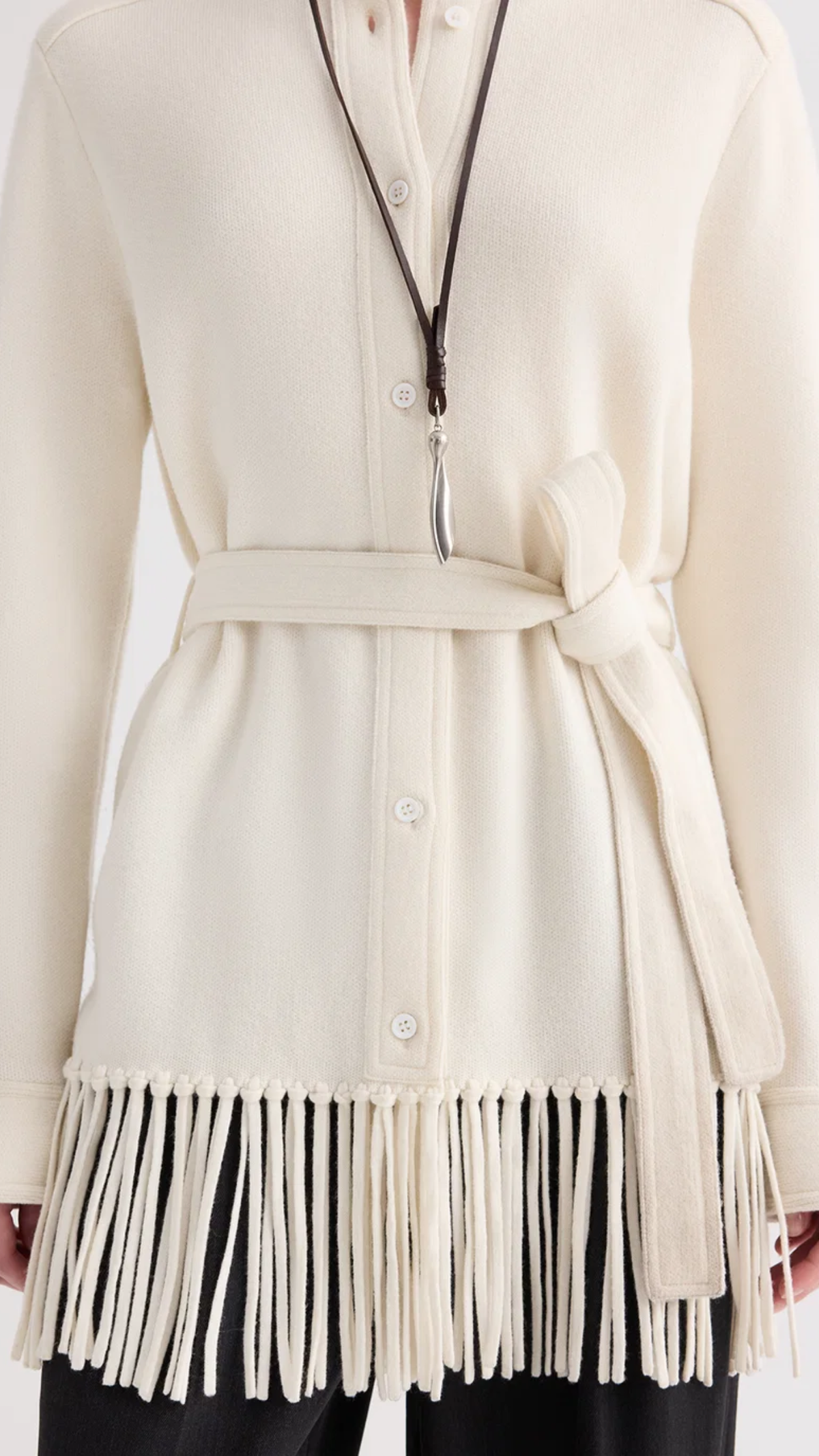 TWP Thea Italian Cashmere Jacket in Ivory