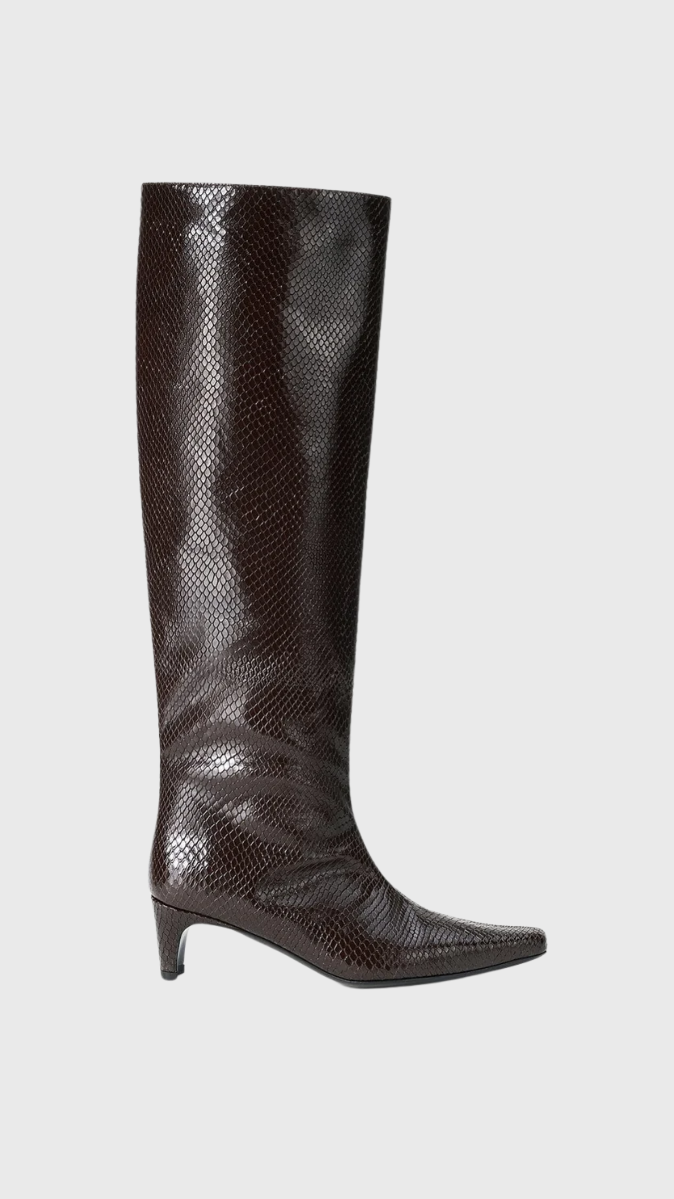 Staud Wally Boot in Espresso Snake