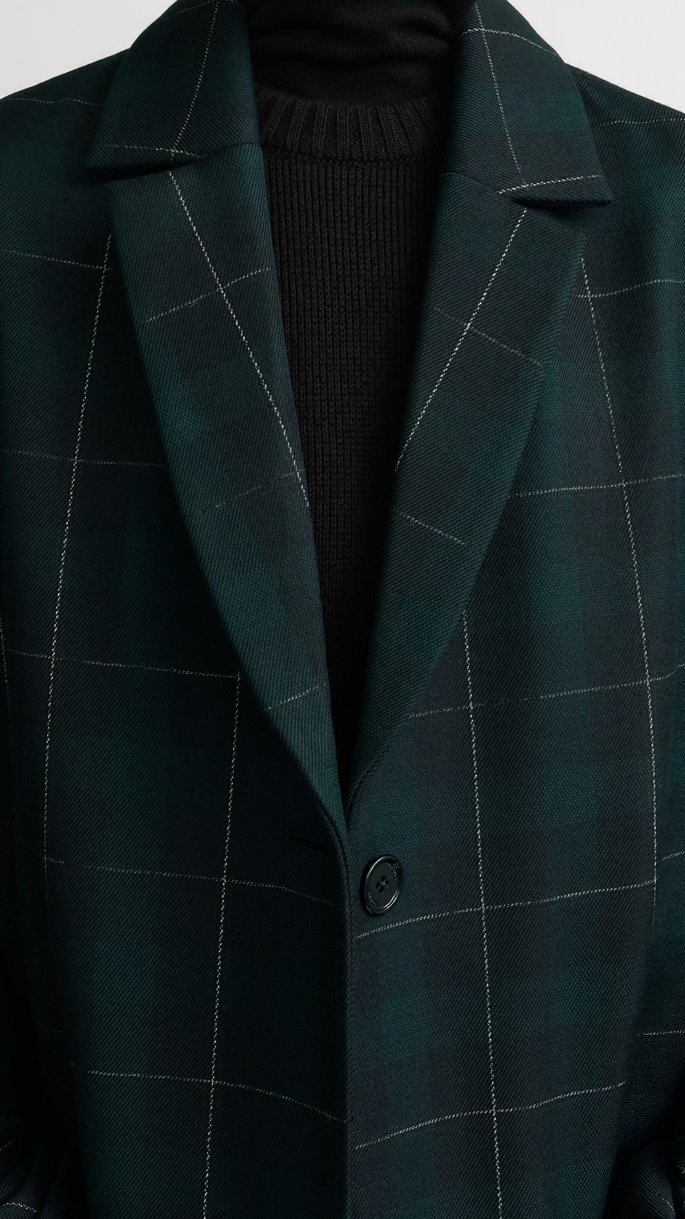Toteme Wool Check Coat in Pine