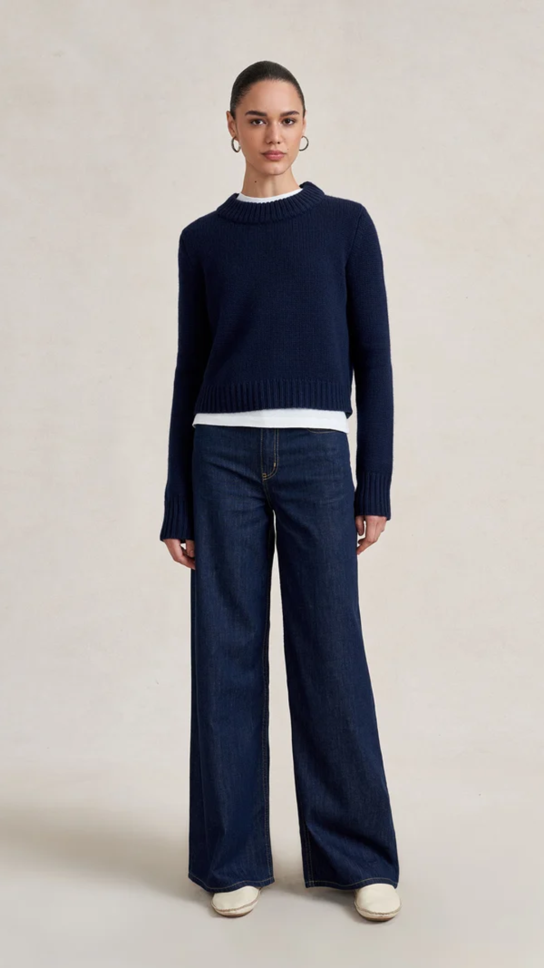 La Ligne Solid Mini Marin Sweater in Navy
