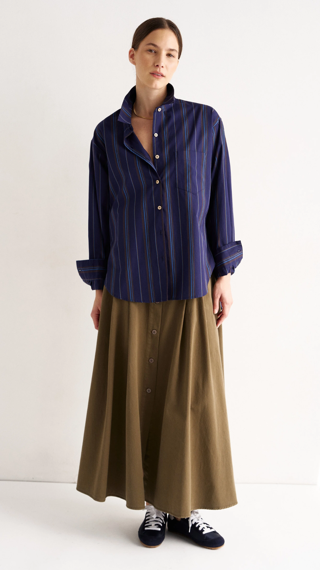 Jamie Haller The Weekend Shirt in Royal Stripe