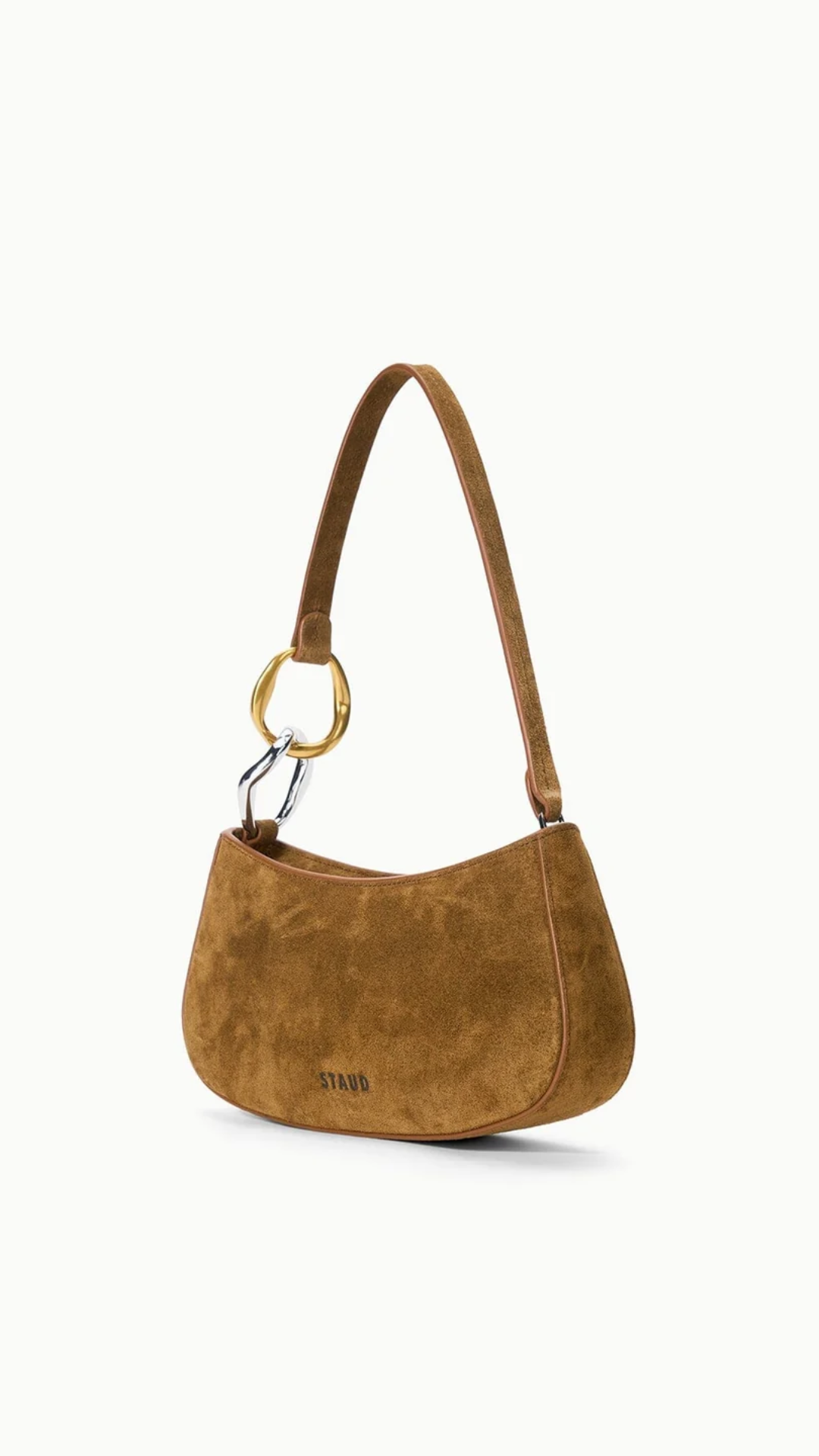 Staud Ollie Suede Bag in Cigar