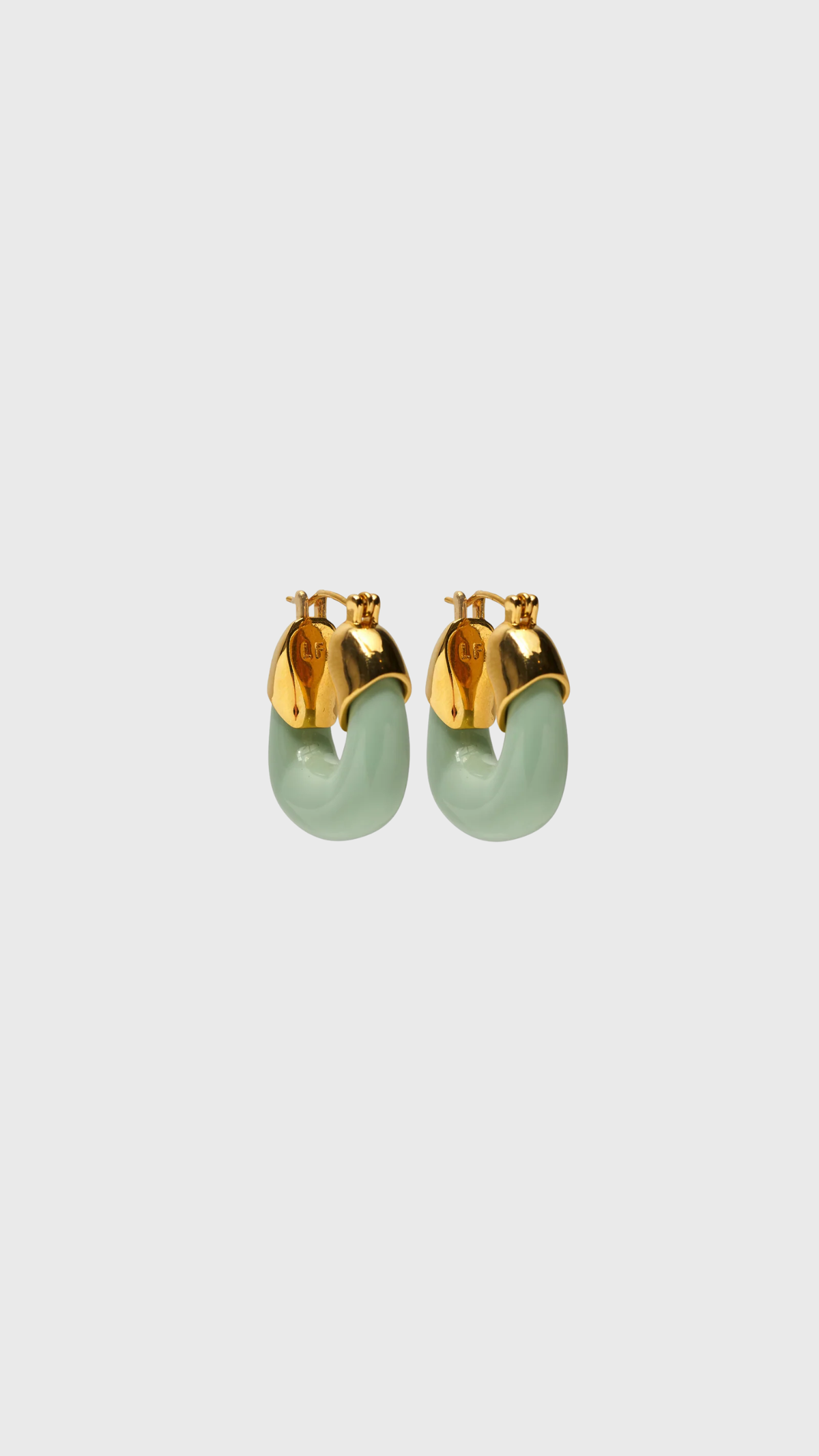 Lizzie Fortunato Mini Organic Hoops in Seafoam