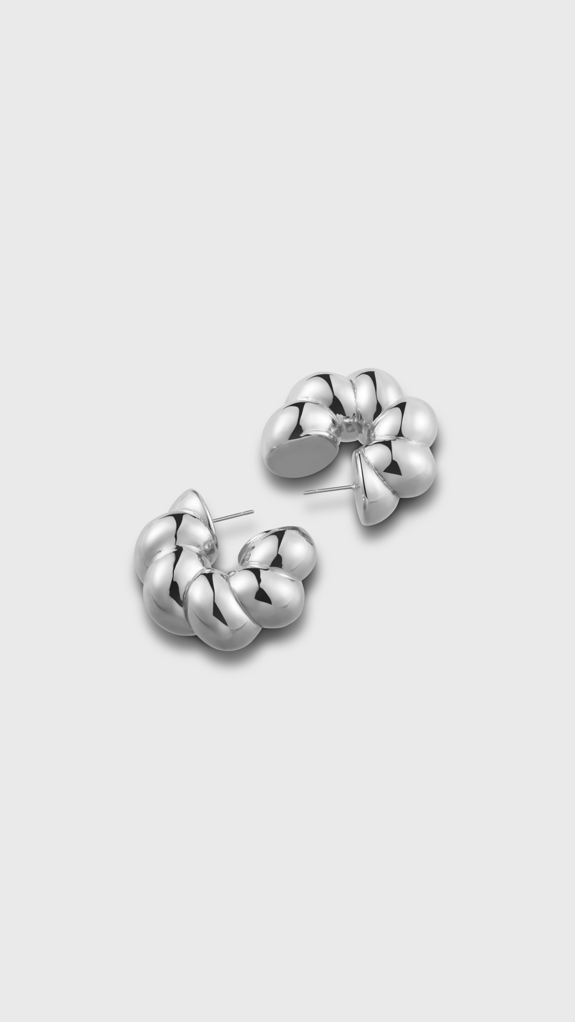 Uncommon Matters Curl Creoles in Silver