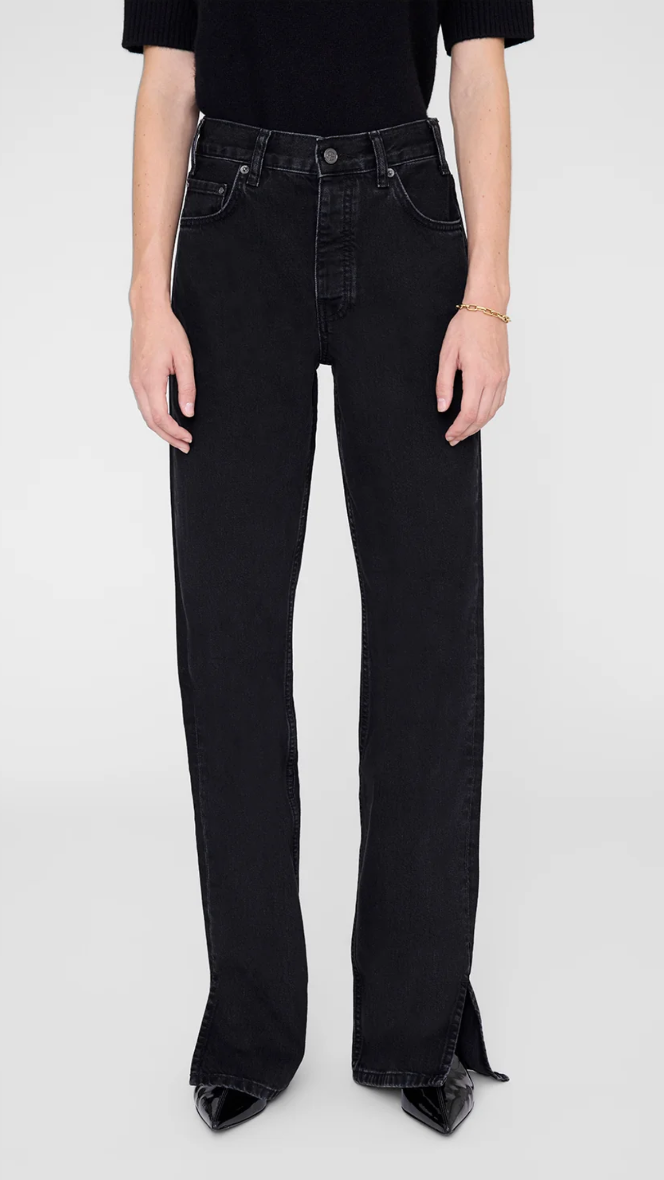 Anine Bing Roy Jean in Vintage Black