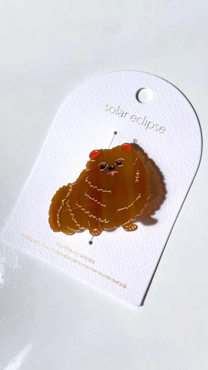 Solar Eclipse Pomeranian Dog Hair Clip