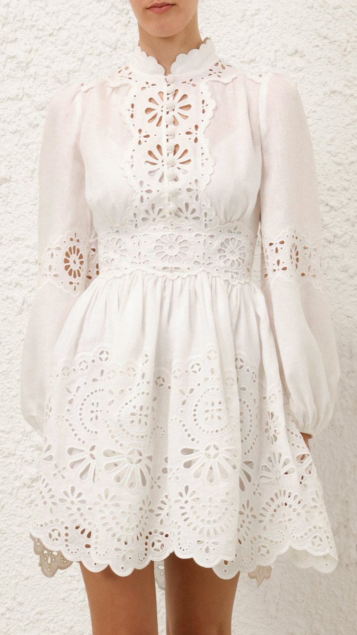 Zimmermann Acacia Broderie Mini Dress