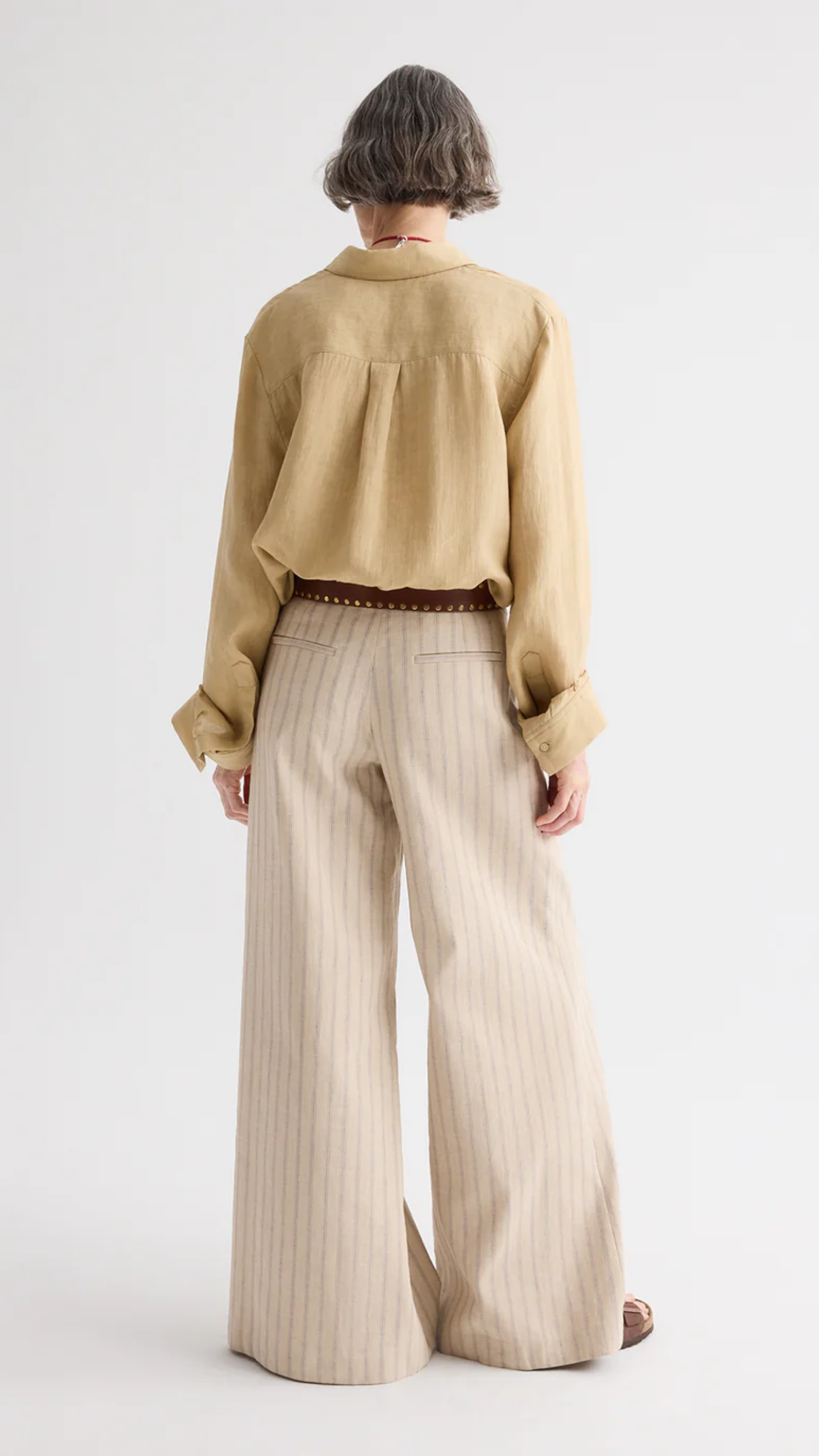 TWP Next Morning Fluid Linen Shirt in Candied Ginger