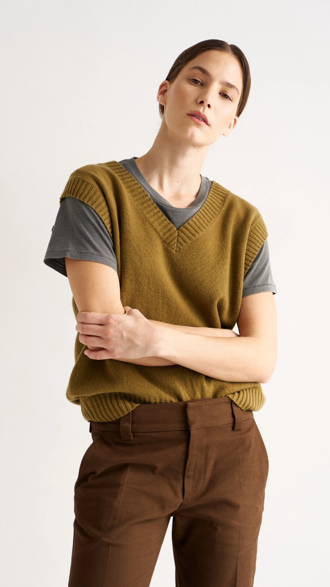 Jamie Haller The Knit Vest in Moss