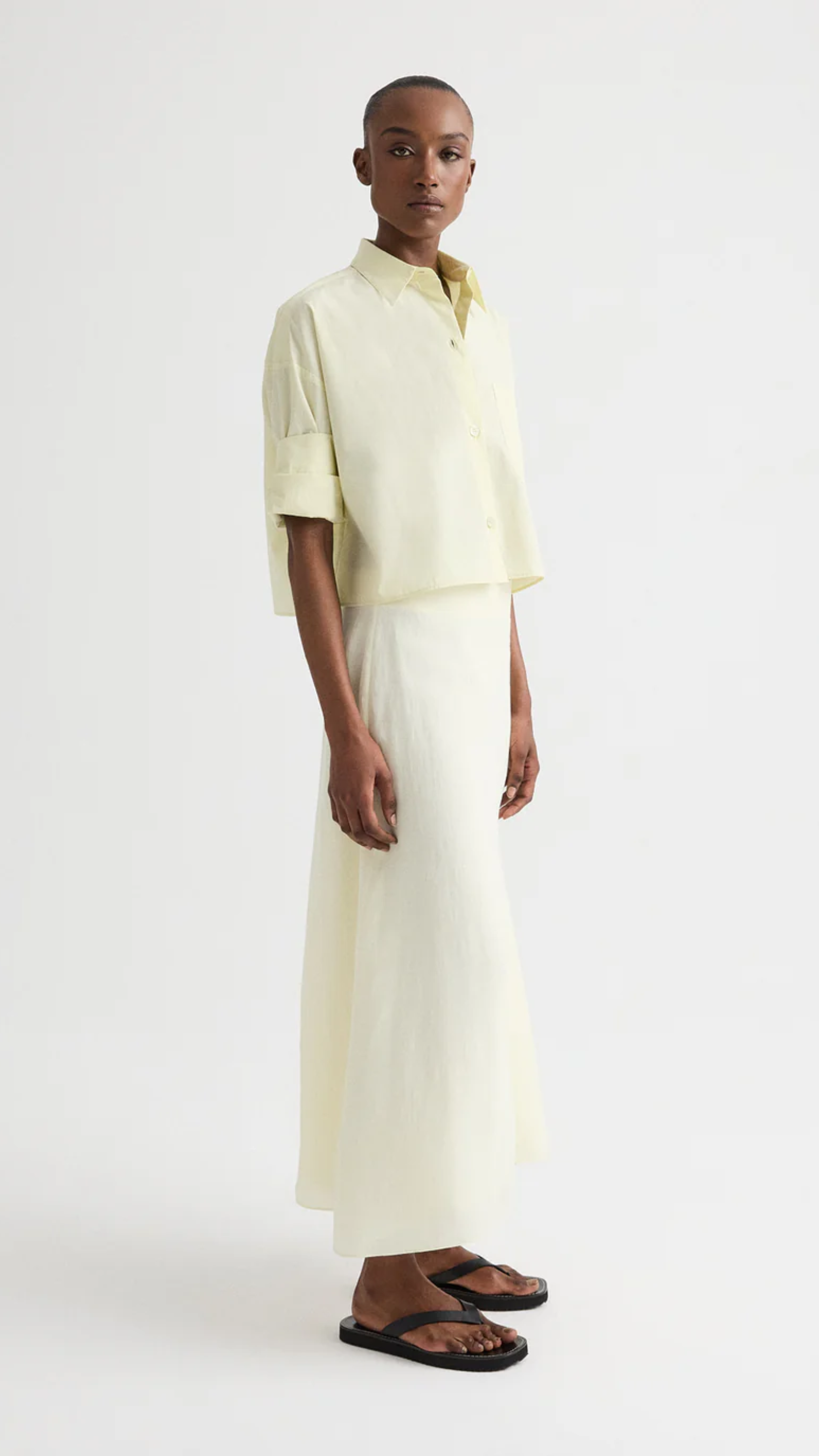 TWP Next Ex Superfine Cotton Shirt in Glass Green