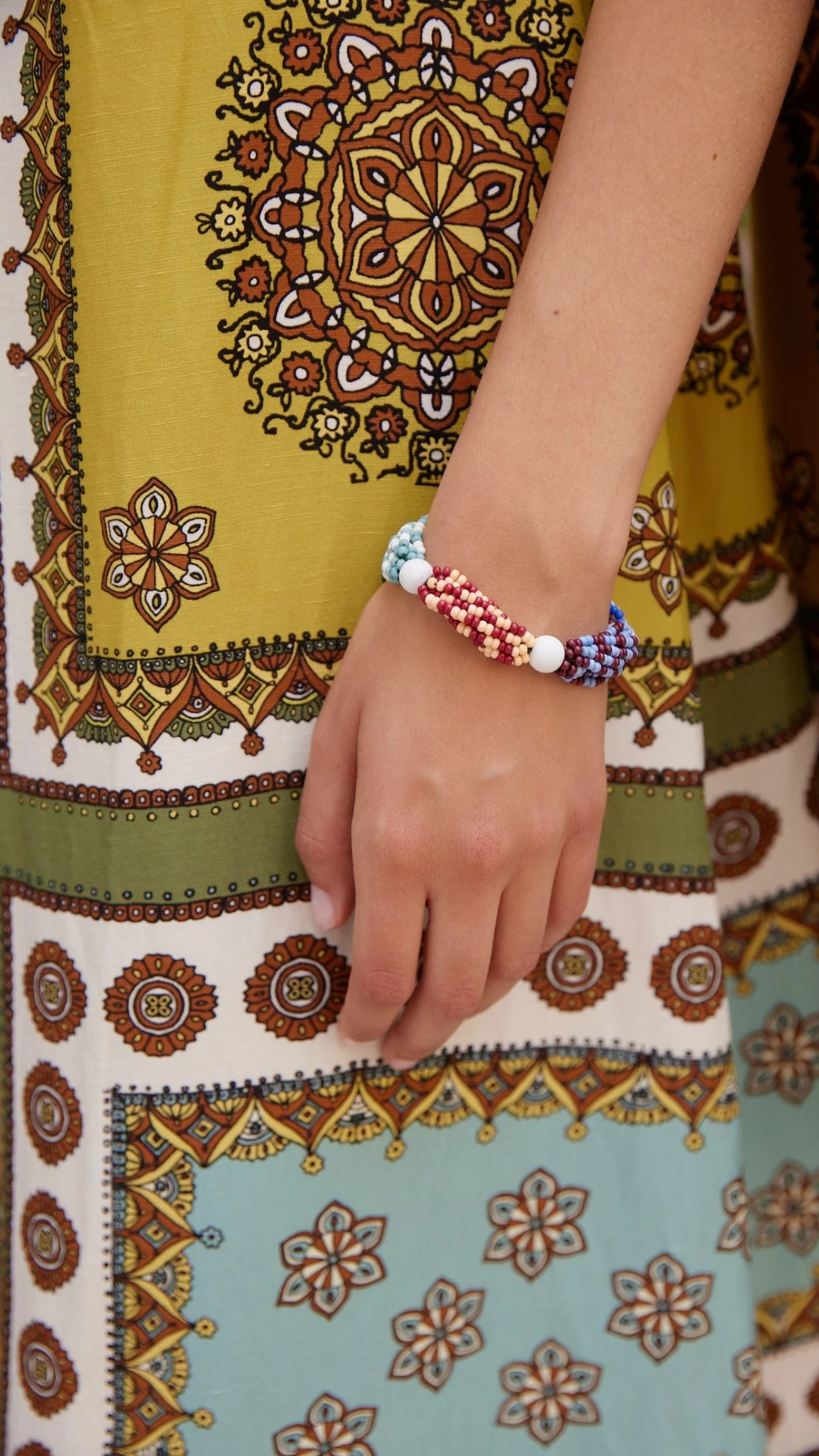 Alemais Le Jardin Bunch Bead Bracelet in Clay Multi