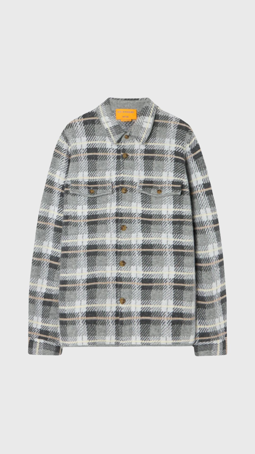 Guest in Residence Plaid Work Shirt in Heather Grey Combo