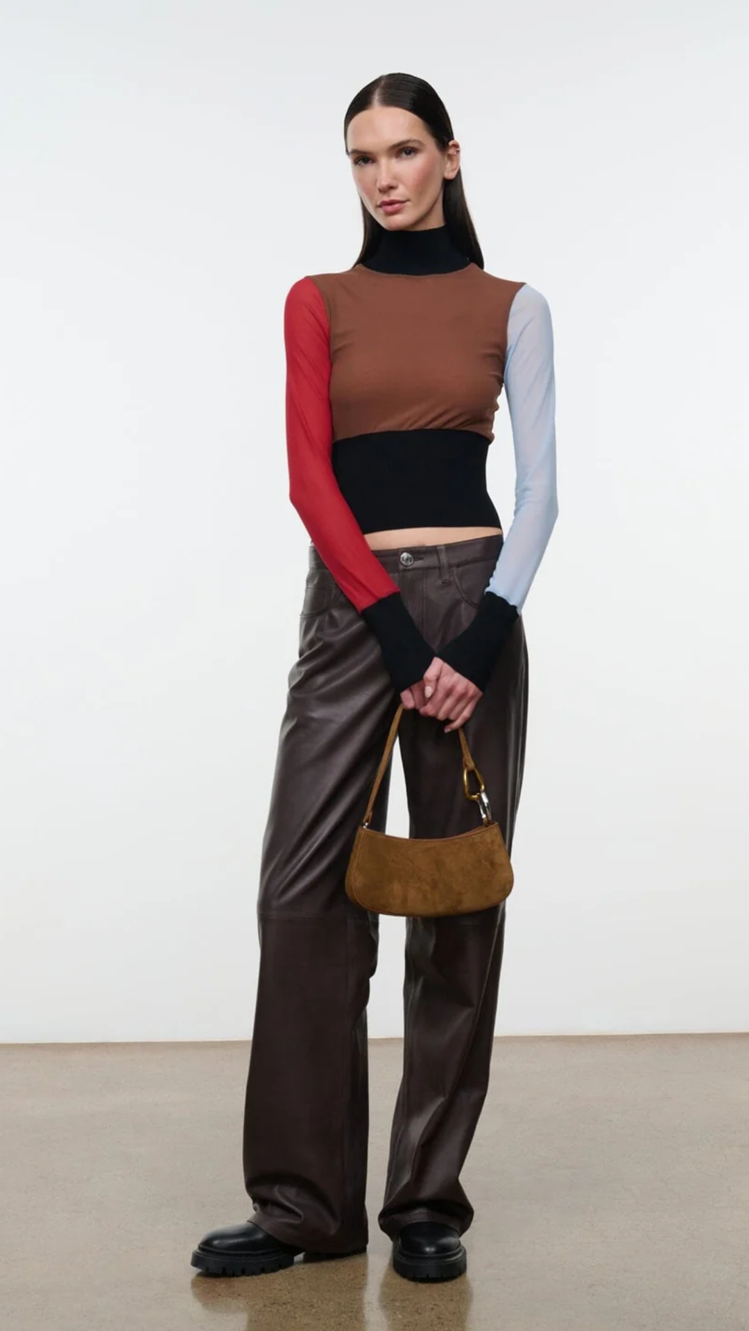 Staud Ollie Suede Bag in Cigar