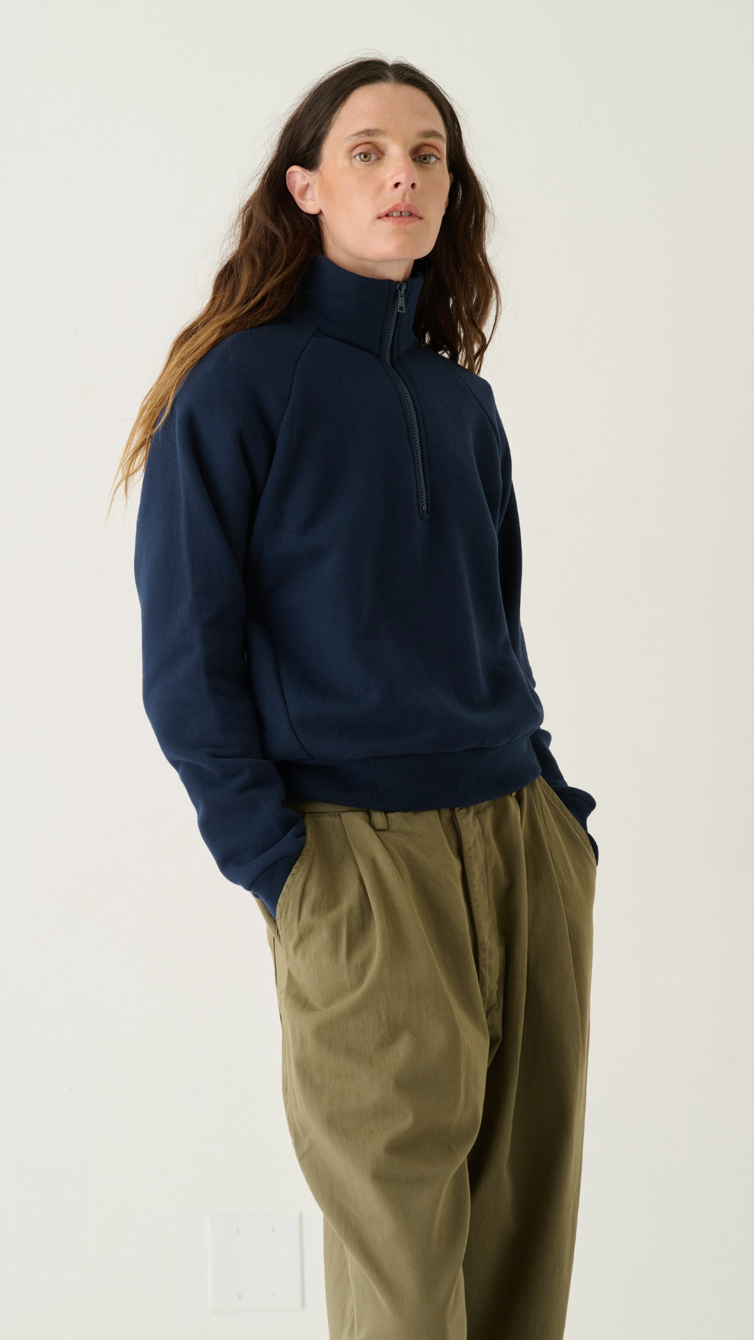 Jamie Haller The Quarter Zip in Navy