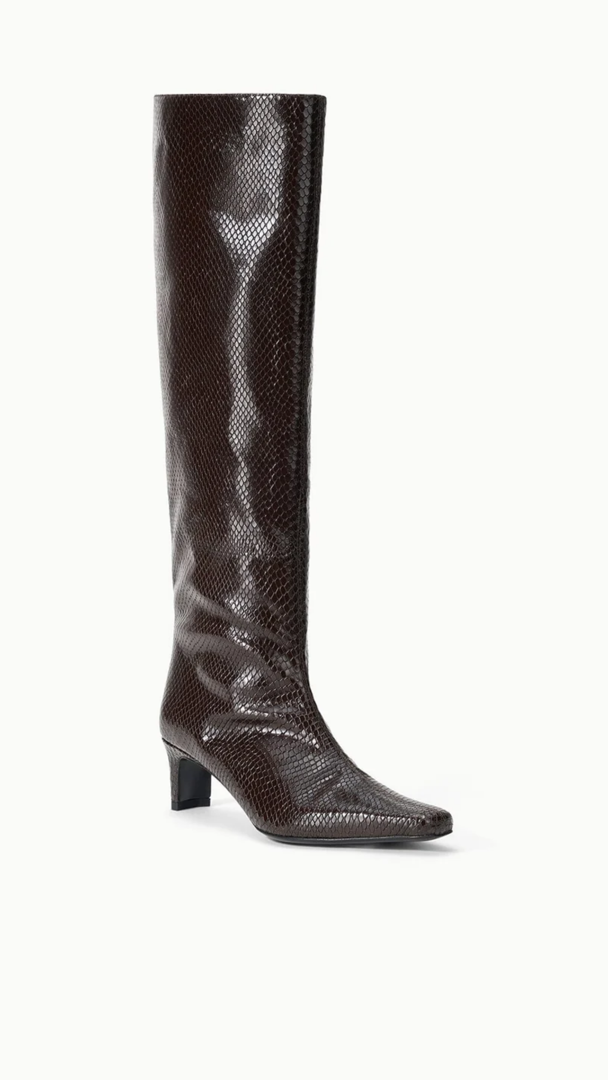 Staud Wally Boot in Espresso Snake